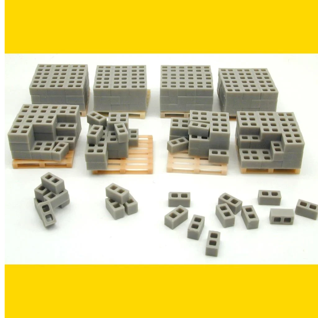 CINDER BLOCKS ON PALLETS AND STACKED RESIN 1/48 O On30 O-27