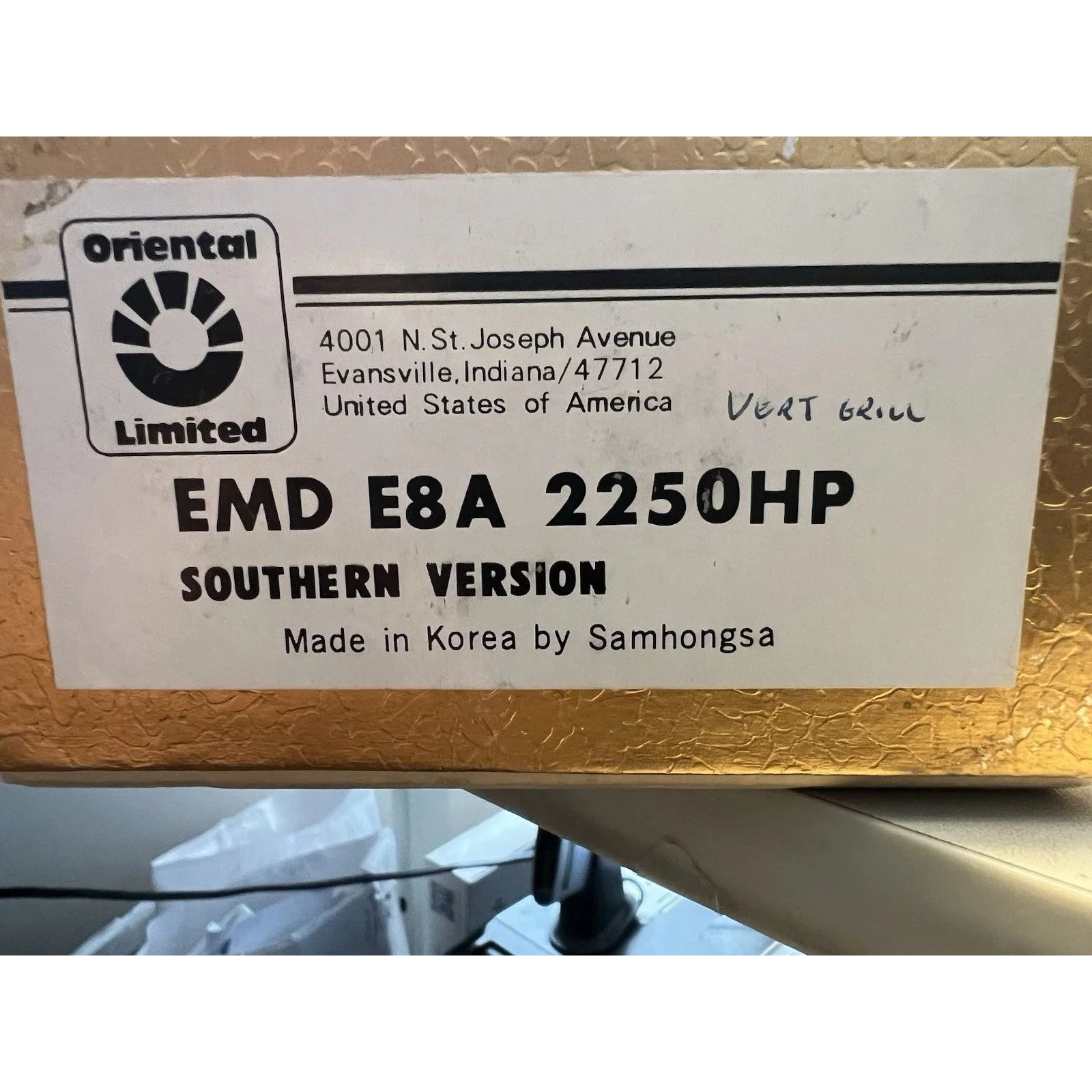 BRASS SOUTHERN E-8-A #2905 DCC HO by ORIENTAL LTD MADE KOREA — photo 12