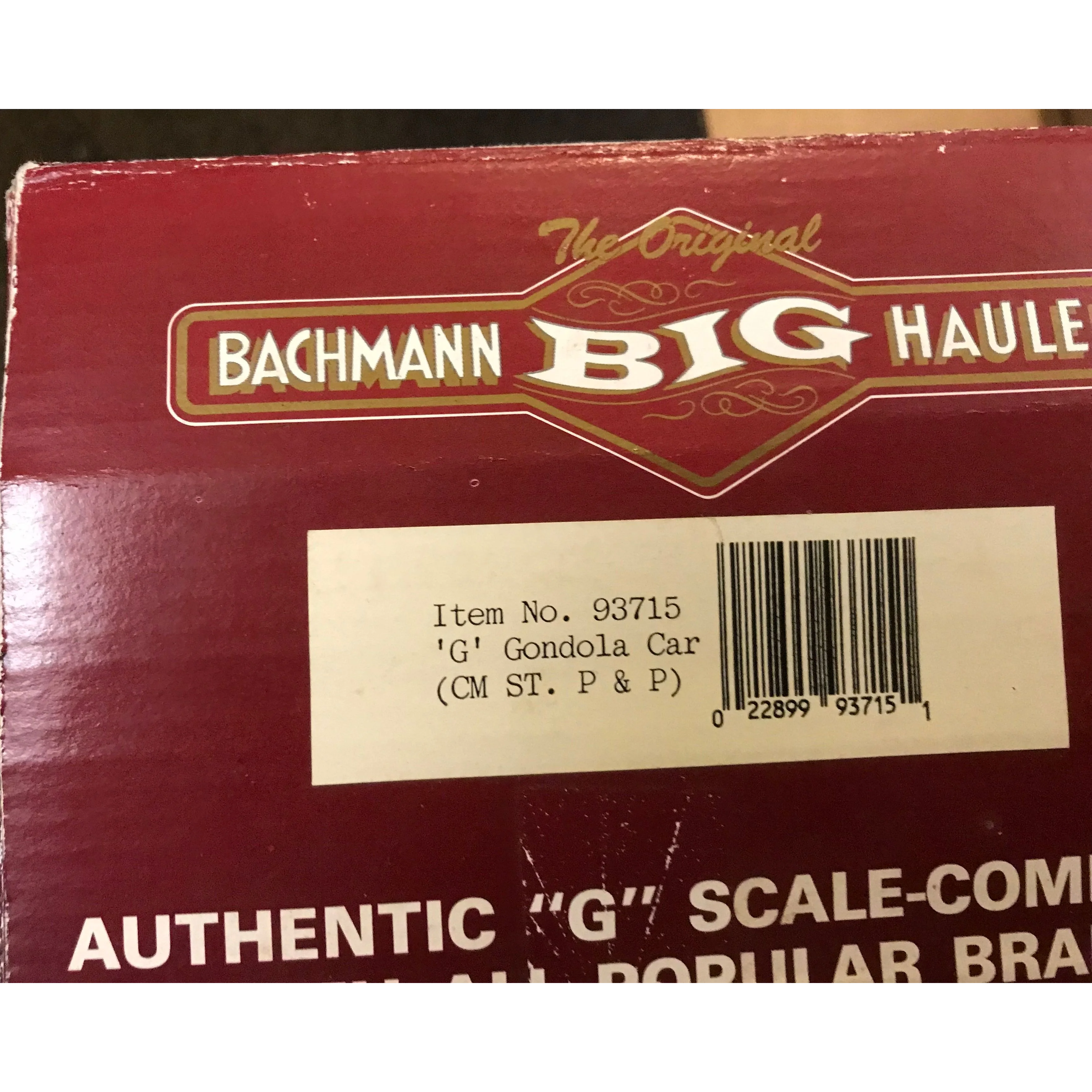 Bachmann Big Haulers G-Scale 93715 'G' Gondola Car (CM ST. P & P) - Image 3
