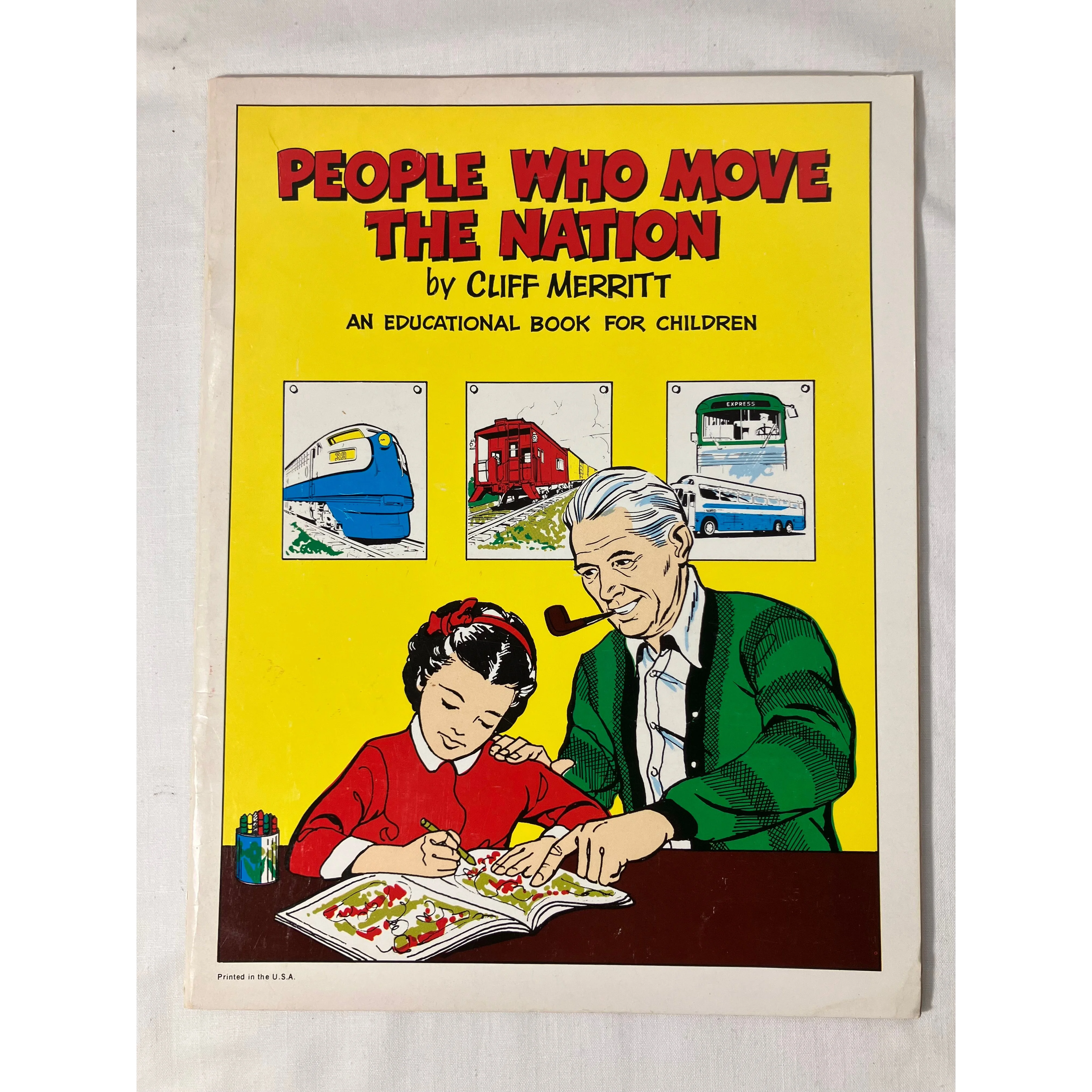 vintage “People Who Move the Nation,” educational activity book for children