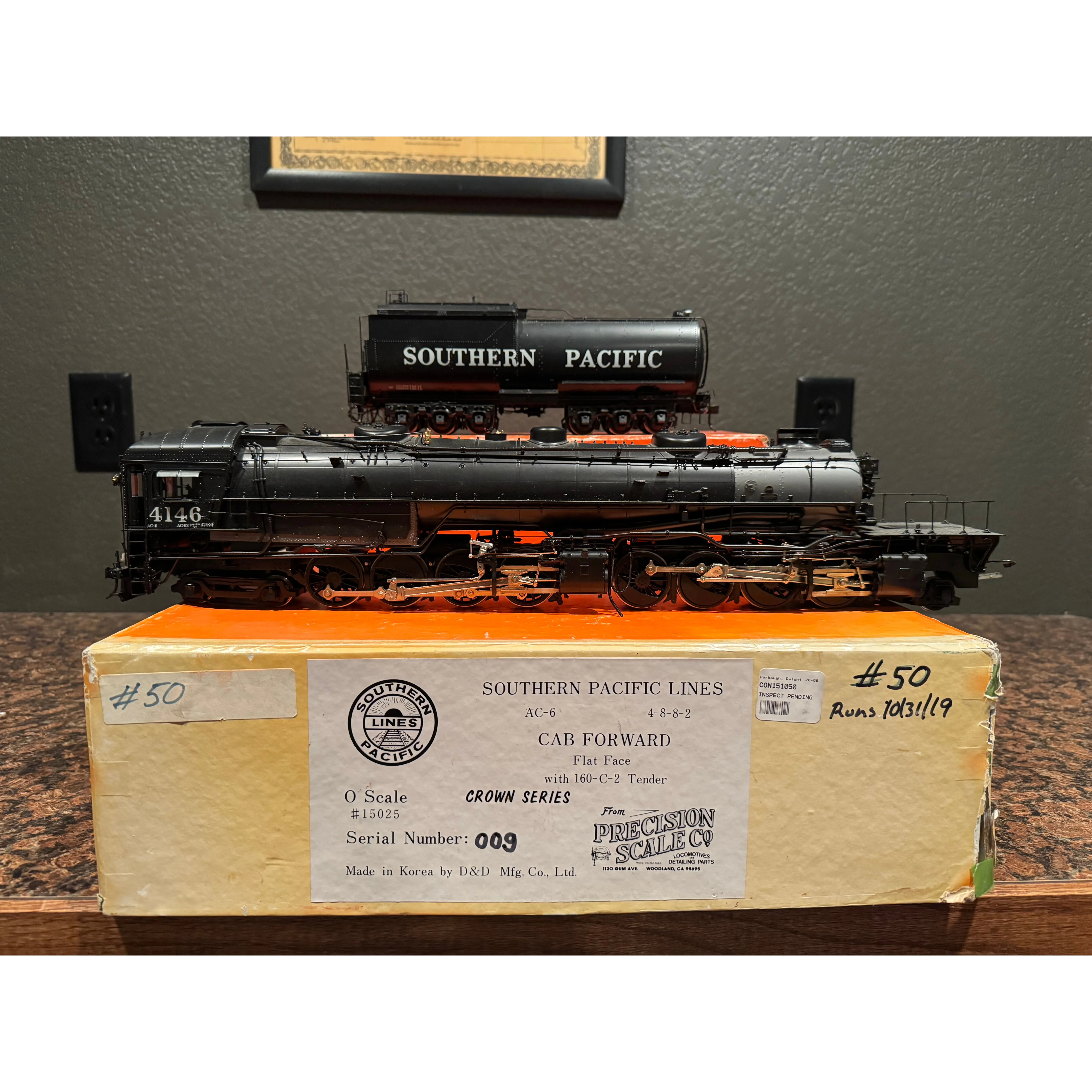 Precision Scale Crown Series Southern Pacific AC-6 Cab Forward 4-8-8-2 Pro Paint