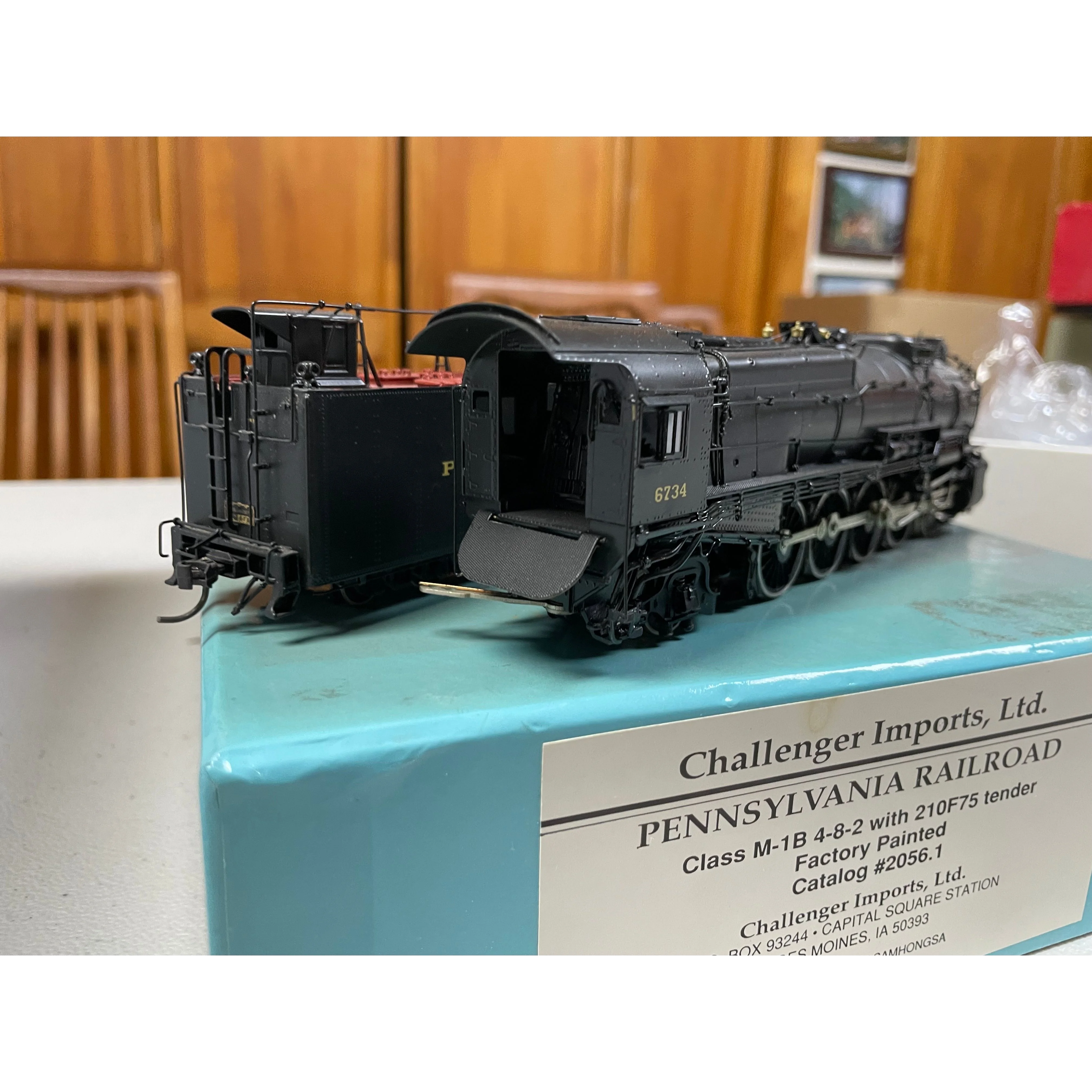 HO BRASS CHALLENGER IMPORTS PENNSY PRR M-1B 4-8-2 WITH 210F75 TENDER F/P NIB SAMHONGS — photo 6