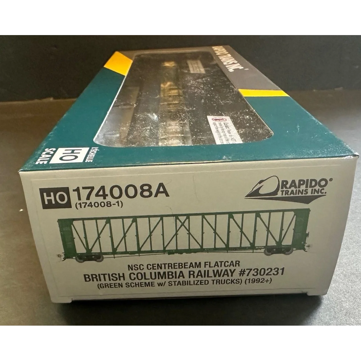 Rapido NSC Centerbeam Flatcar BRITISH COLUMBIA RAILWAY #730231