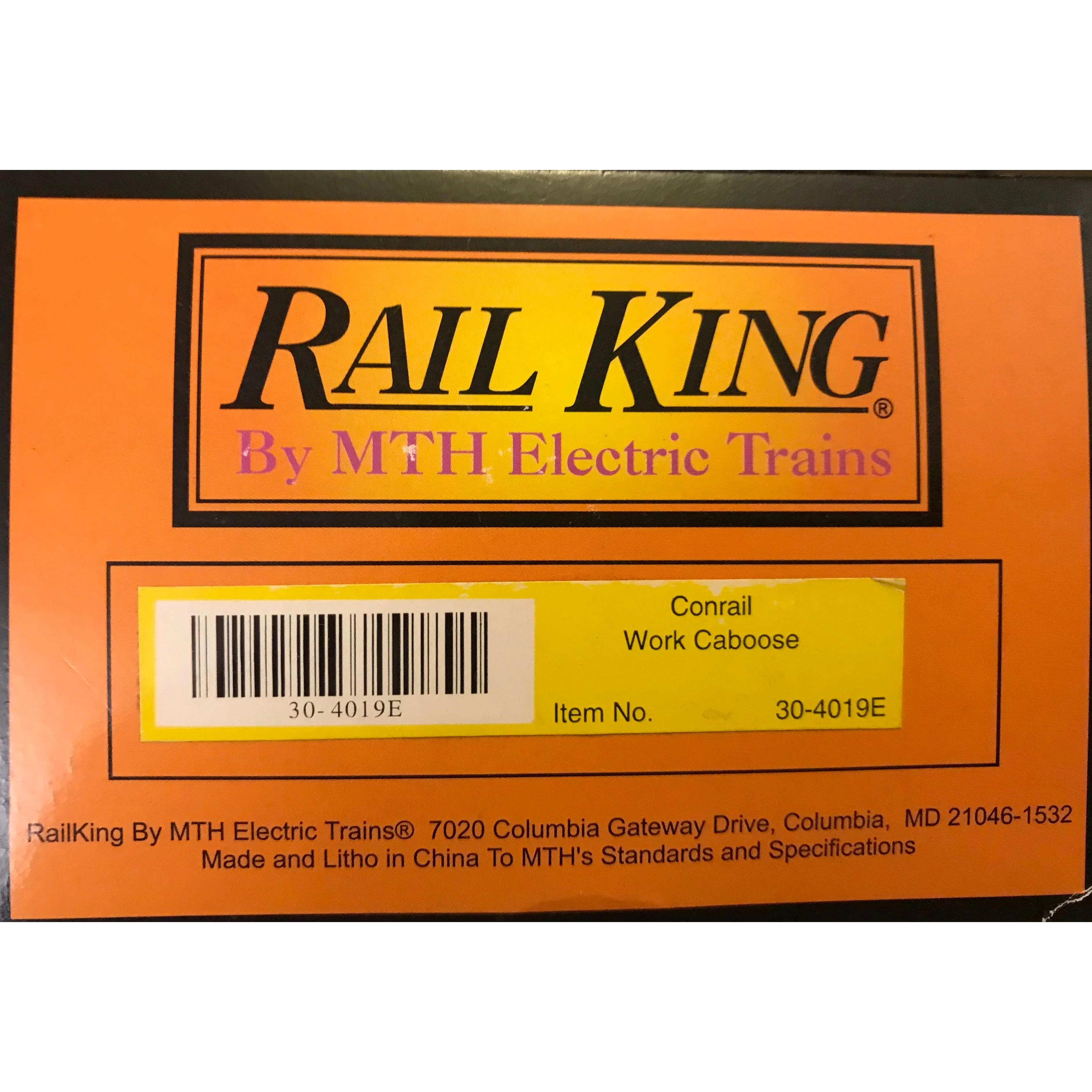 MTH RAILKING O 30-4019E CONRAIL LIGHTED WORK CABOOSE + BOX - Image 4