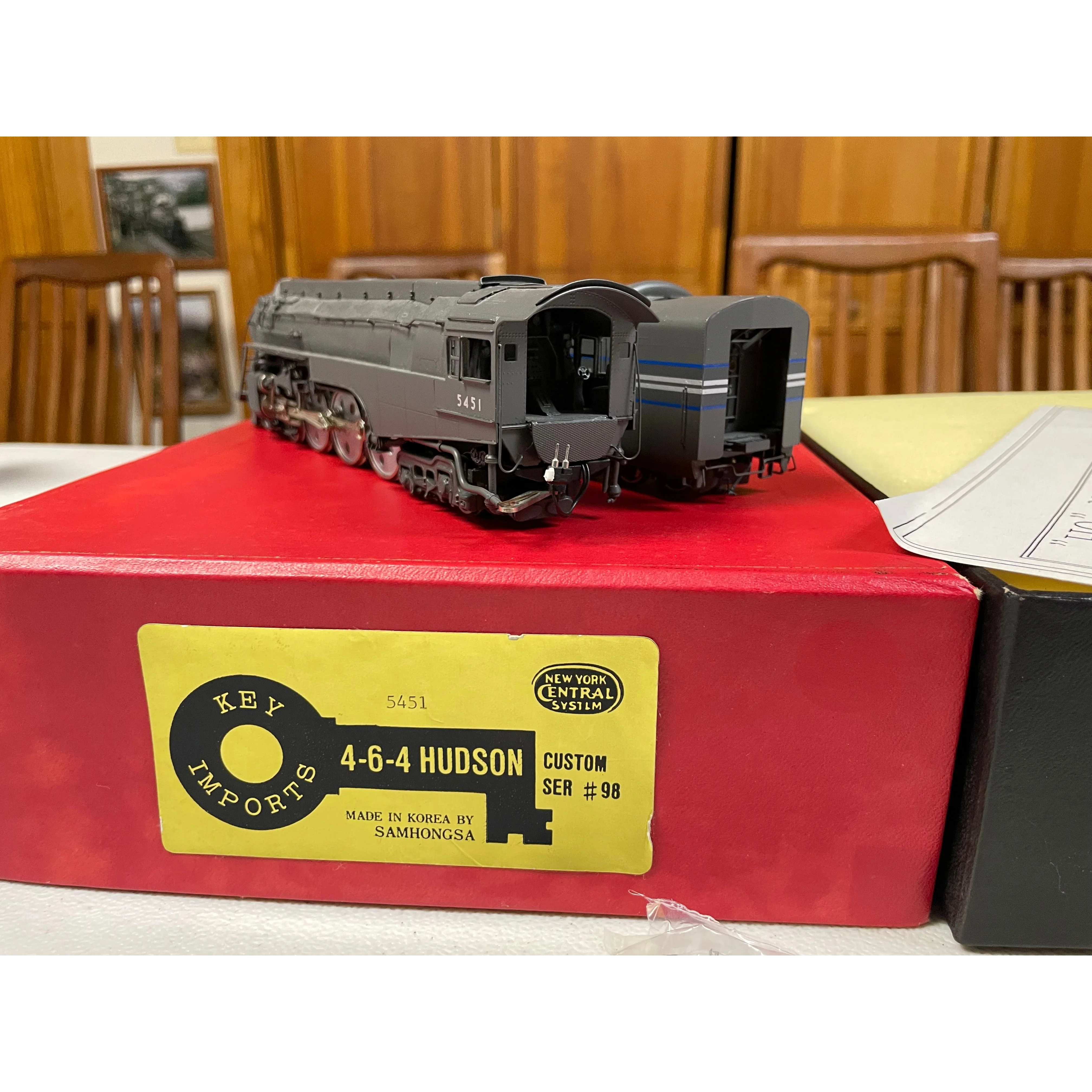 HO BRASS KEY IMPORTS 4-6-4 HUDSON NYC #5451 STEAM LOCOMOTIVE SAMHONGSA LNIB — photo 14