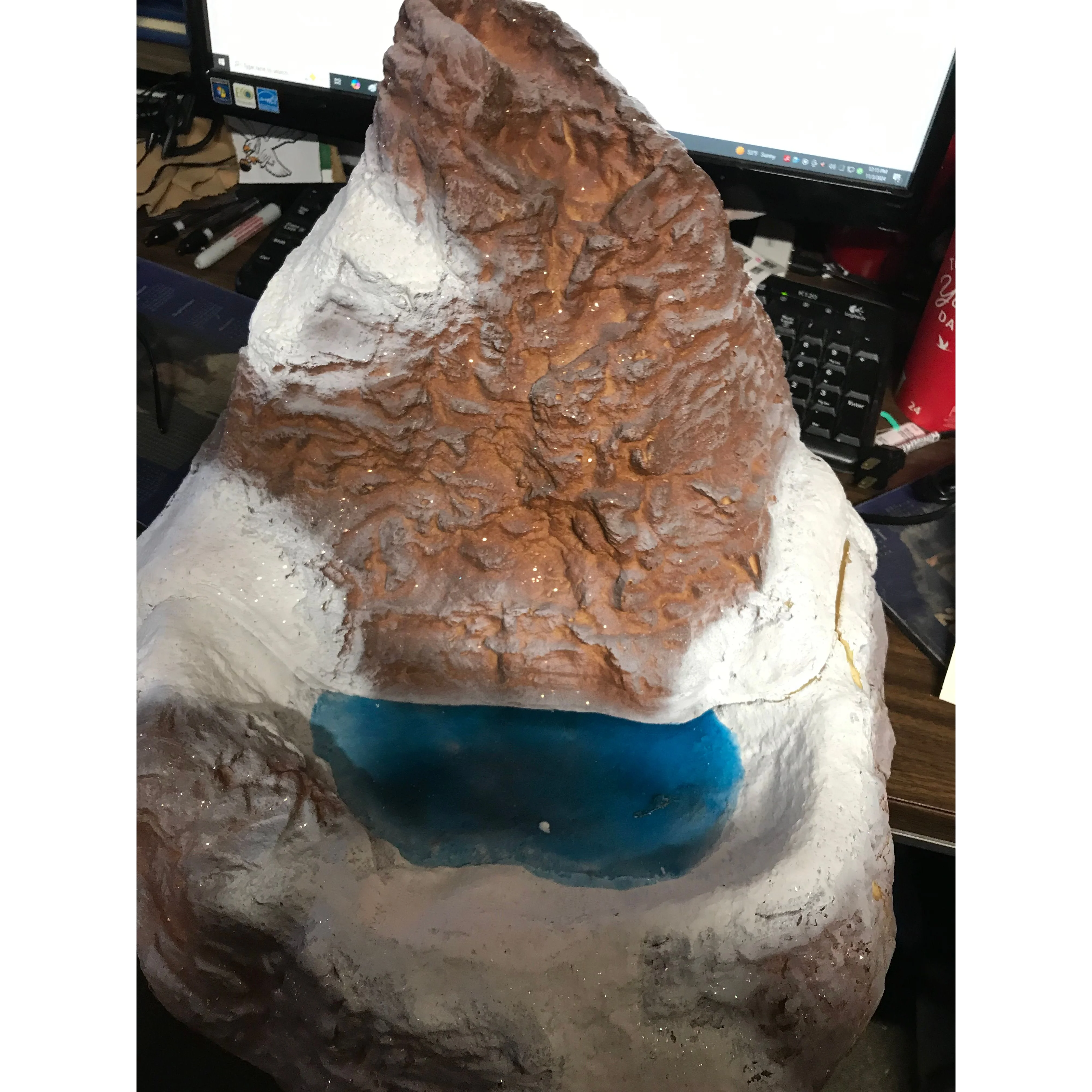 Dept 56 Village Accessory - Village Mountain Working Waterfall - #56.52644 Tested