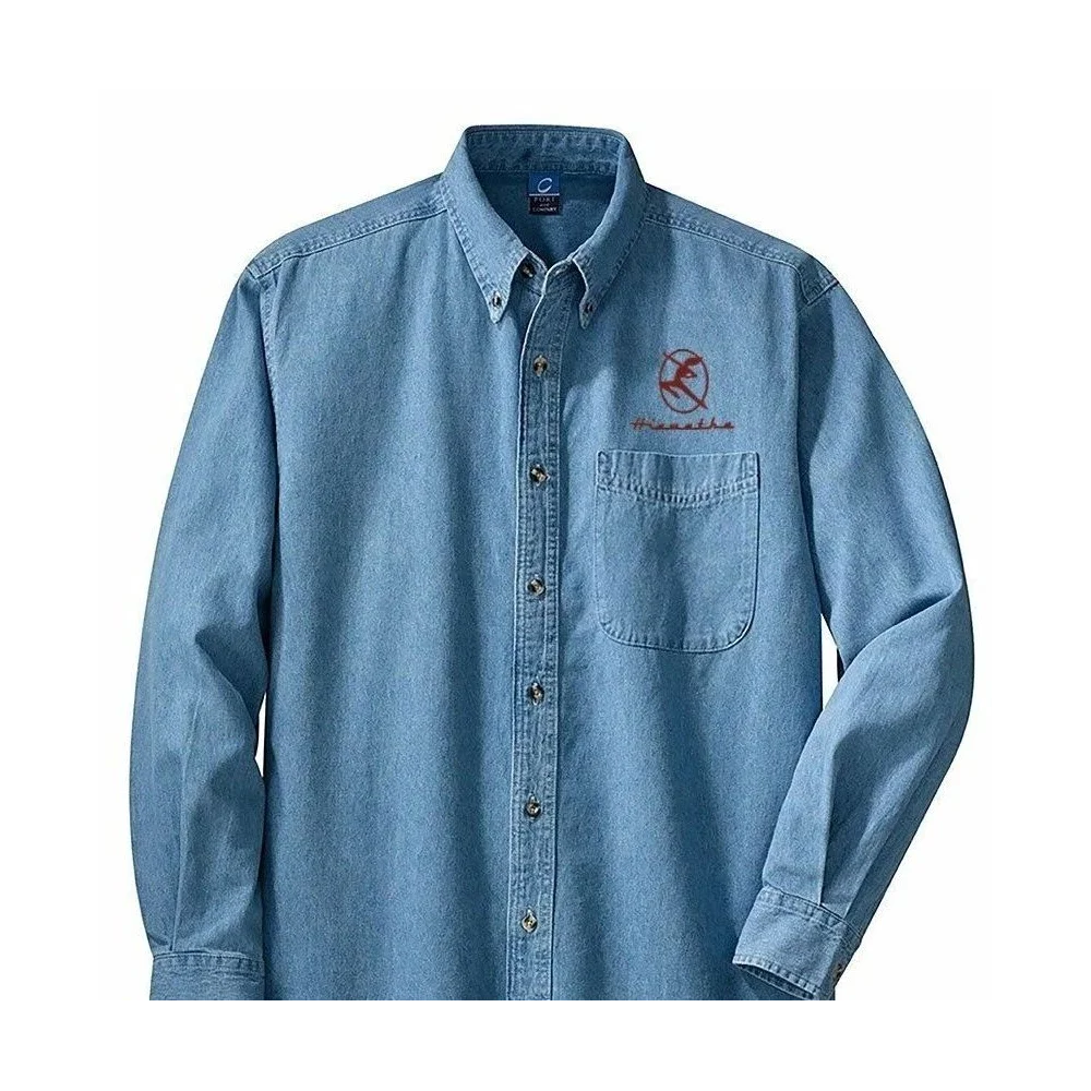 MILWAUKEE Denim shirts with front logo L.S. or S.S. Dark Denim or Light Denim
