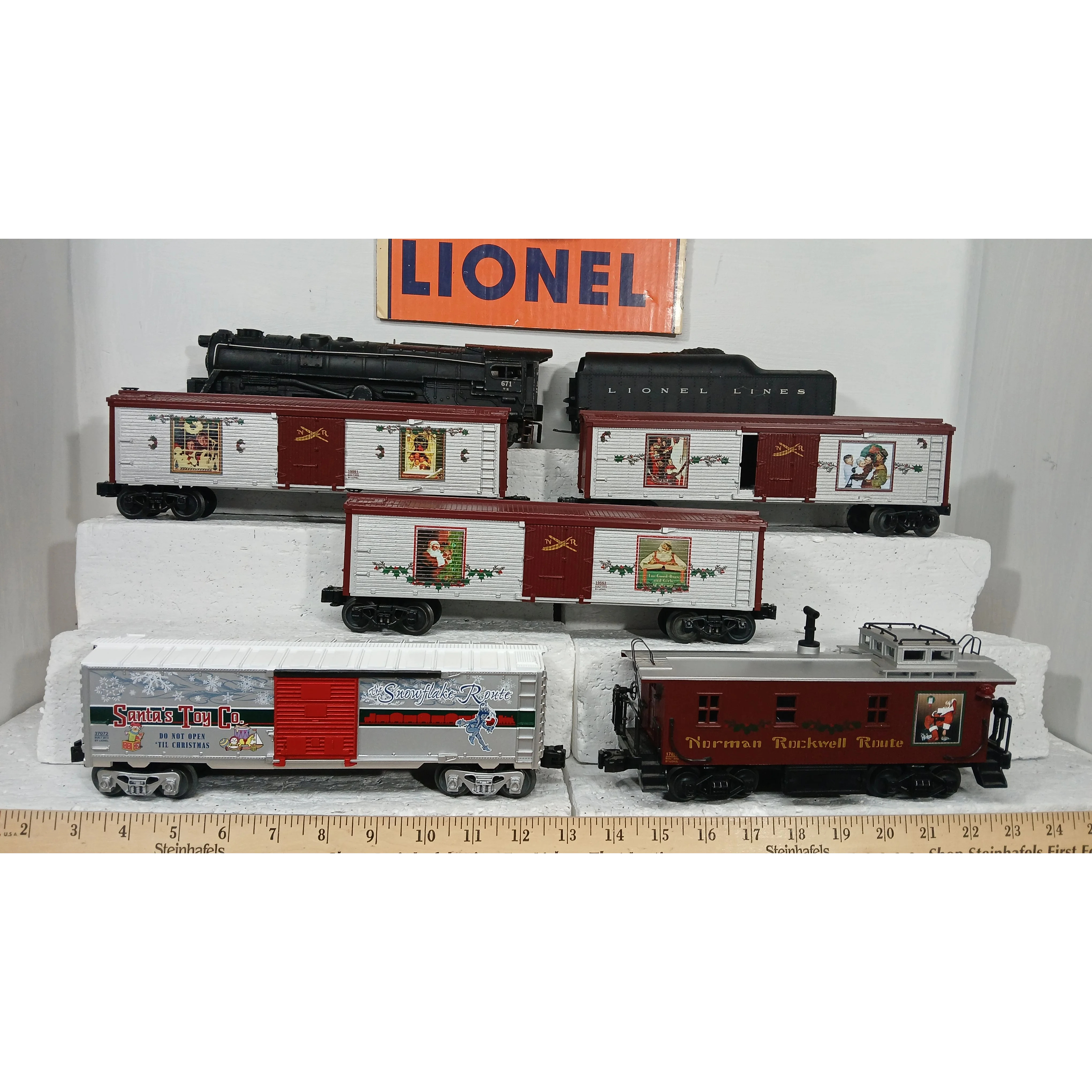 Lionel 671rr S2 6-8-6 Steam Turbine/2046W Tender & Christmas Rolling Stock - Image 2
