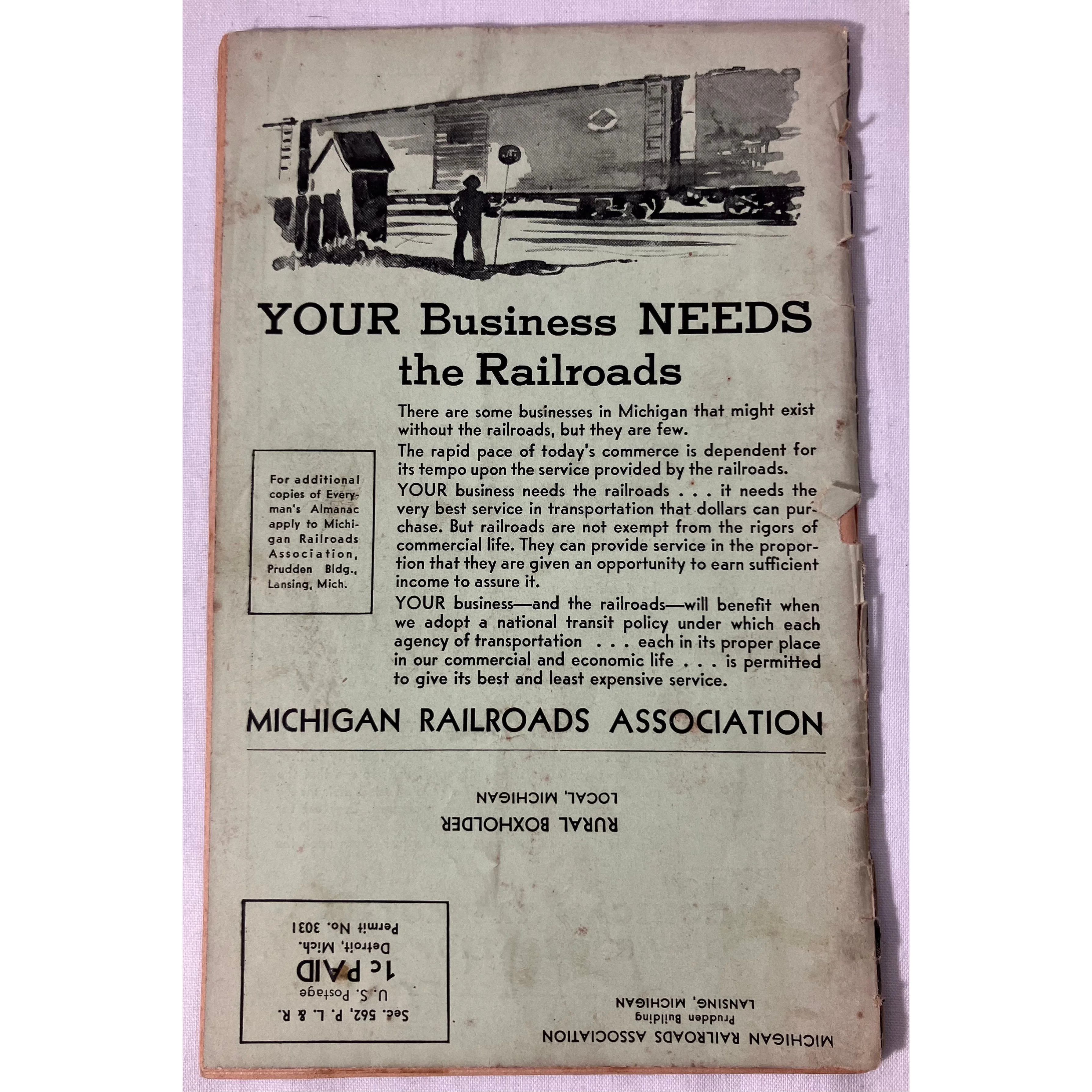 Every man’s Almanac 1937, presented by Michigan Railroads Association — photo 2
