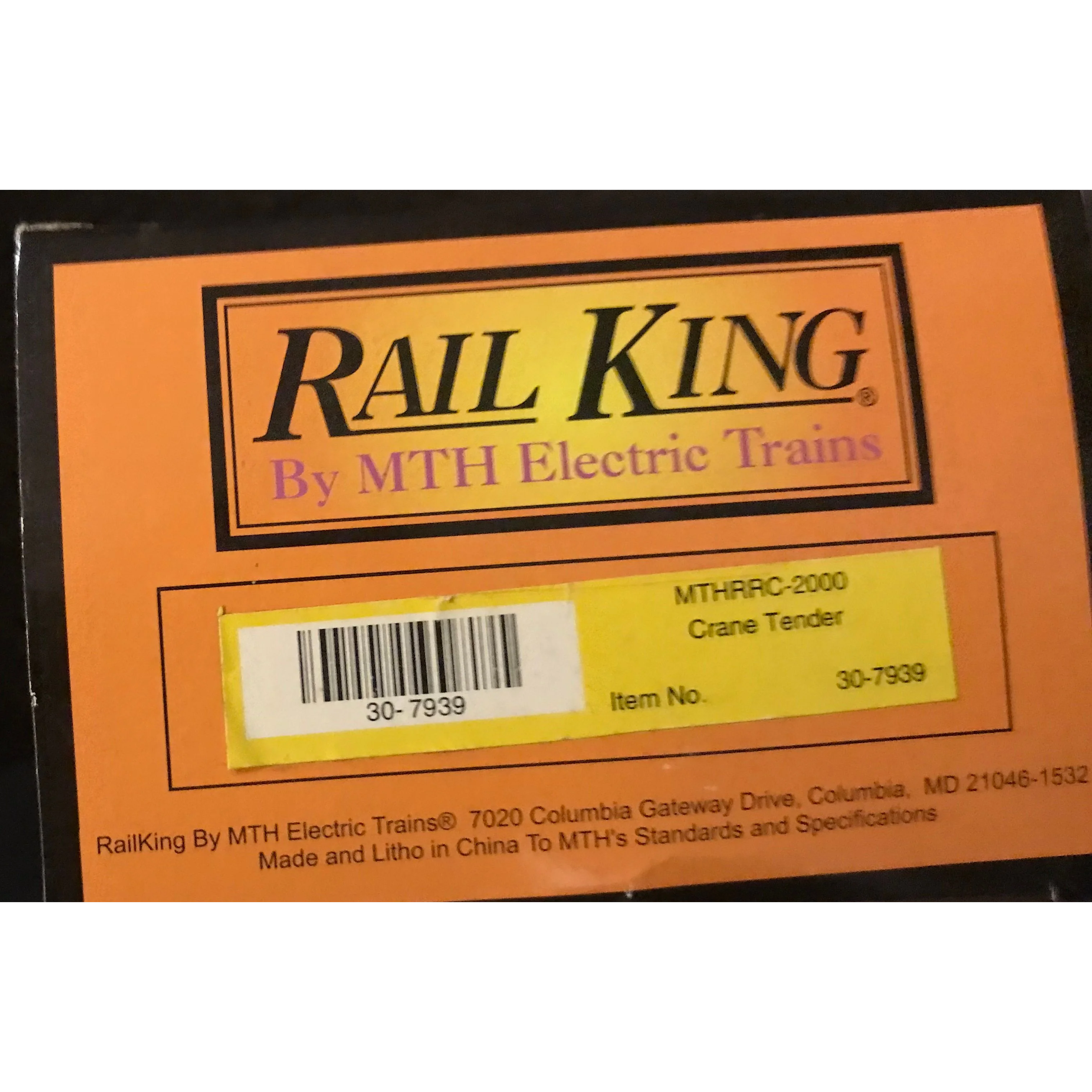 Rail King MTHRRC - 2000 Crane Tender 30-7939 - Image 4
