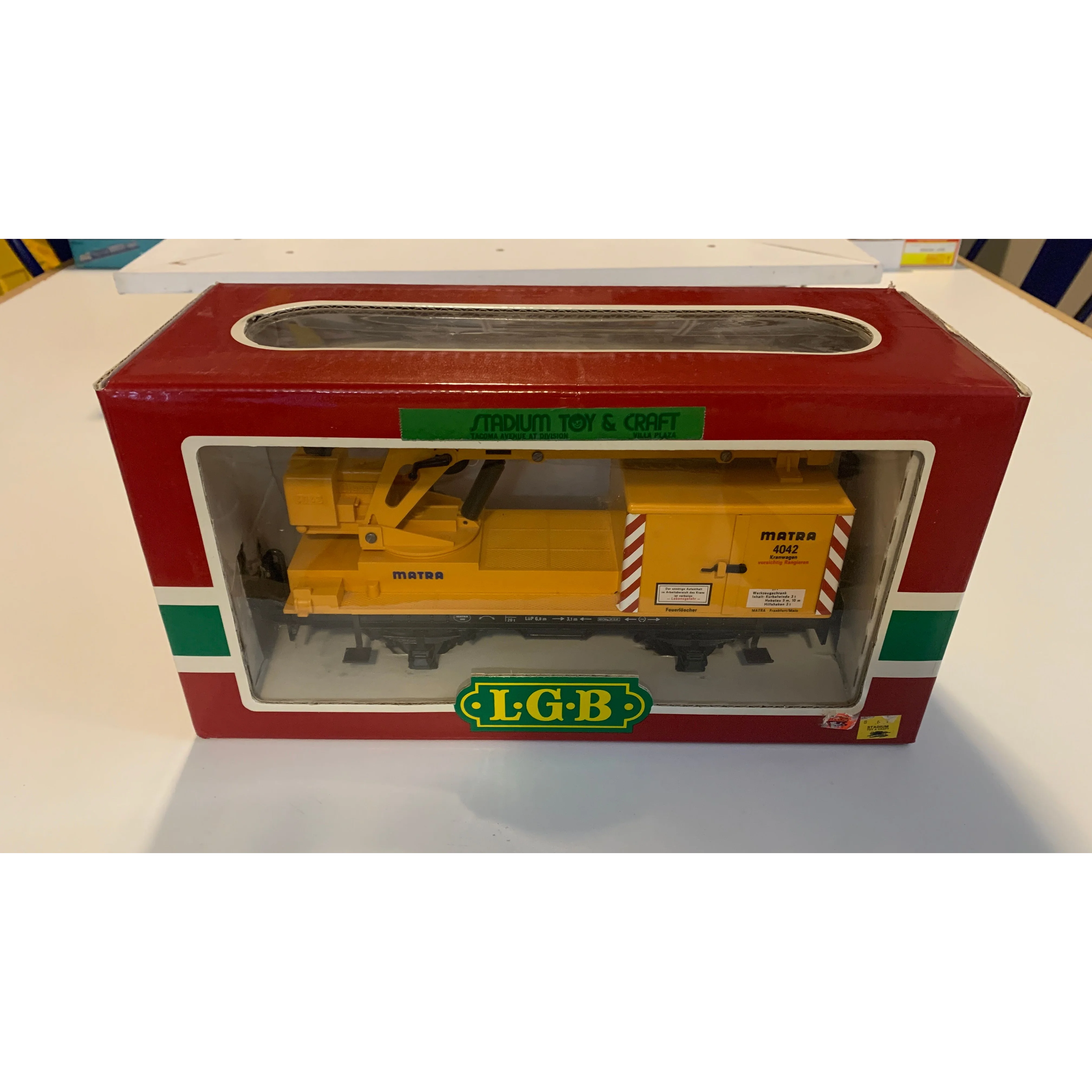 LGB G Gauge 4042 Matra Construction Crane Car — photo 4
