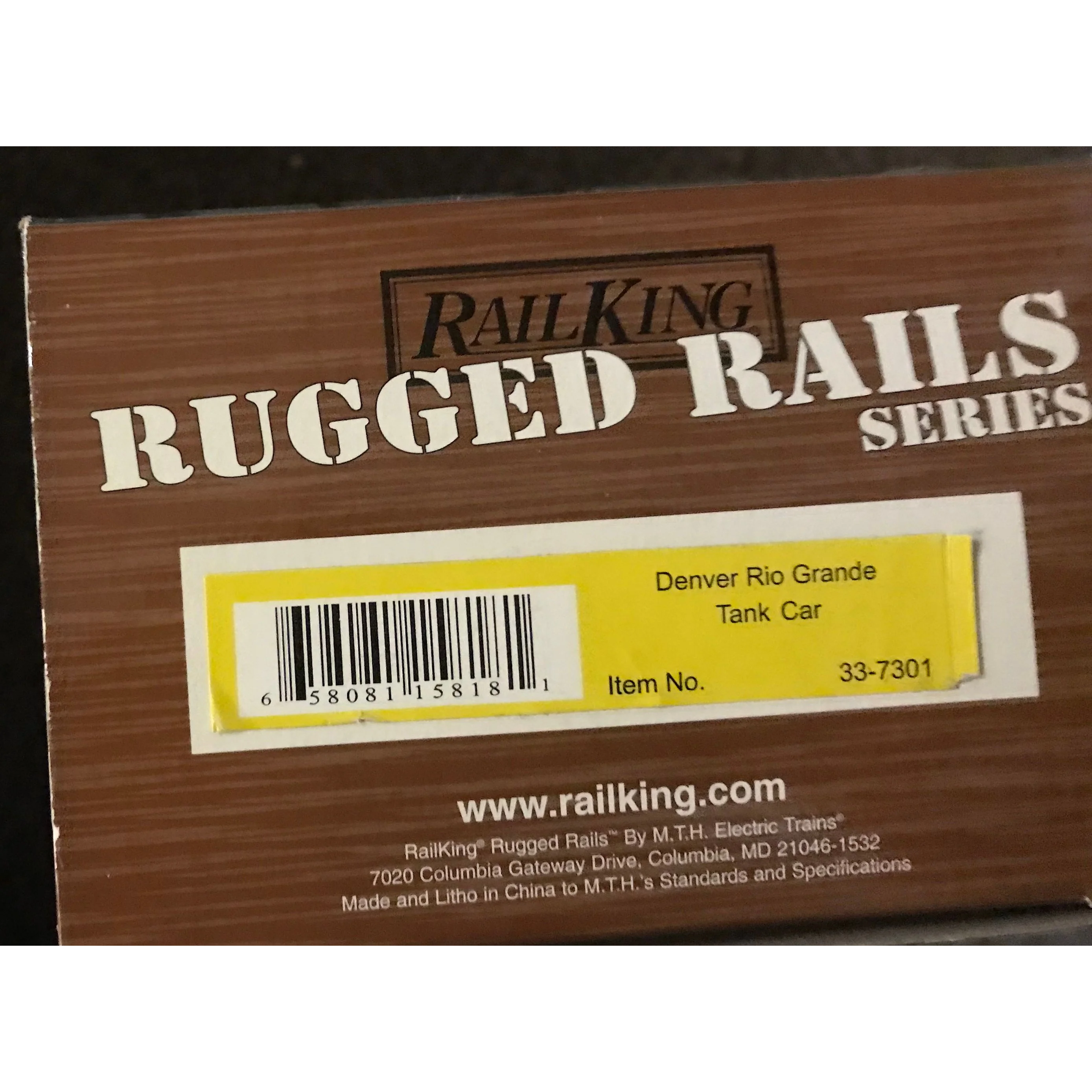 Rail King Rugged Rails Denver Rio Grande Western Tank Car 33-7301 - Image 4