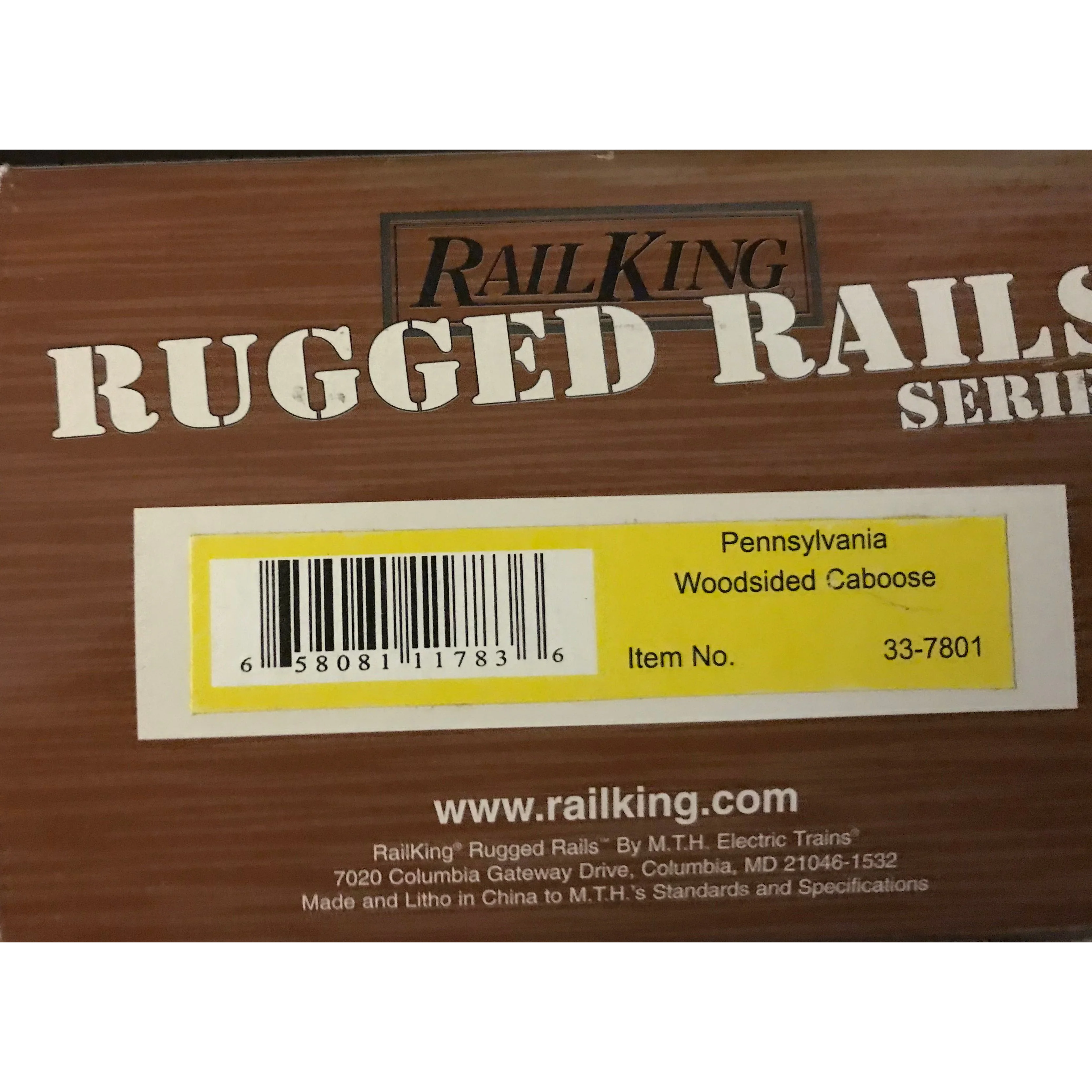 Rail King Rugged Rails Pennsylvania Woodsided Caboose 33-7801 - Image 4