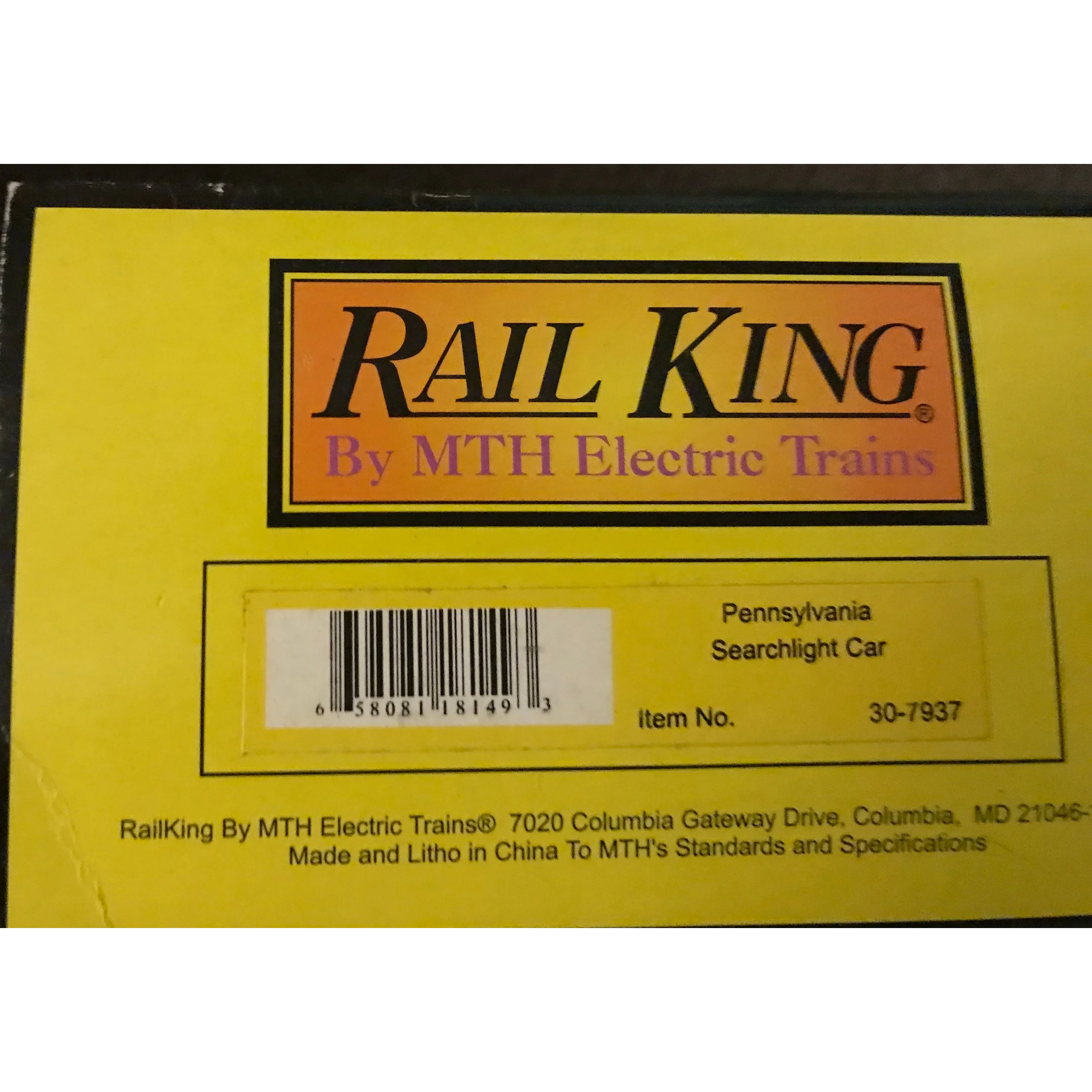 RailKing Operating O Gauge Pennsylvania Searchlight Car 30-7937 - Image 4
