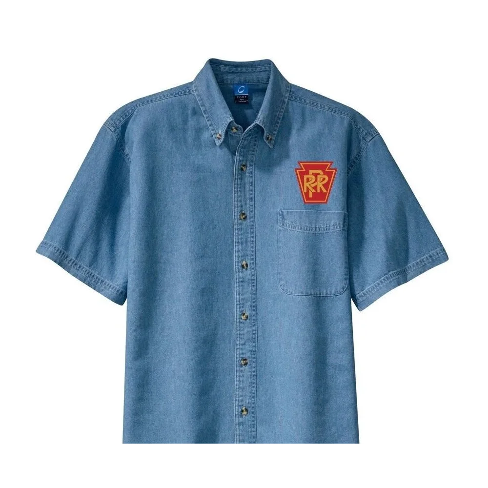 PRR KEYSTONE Denim shirts with front logo L.S. or S.S. Dark Denim or Light Denim — photo 2
