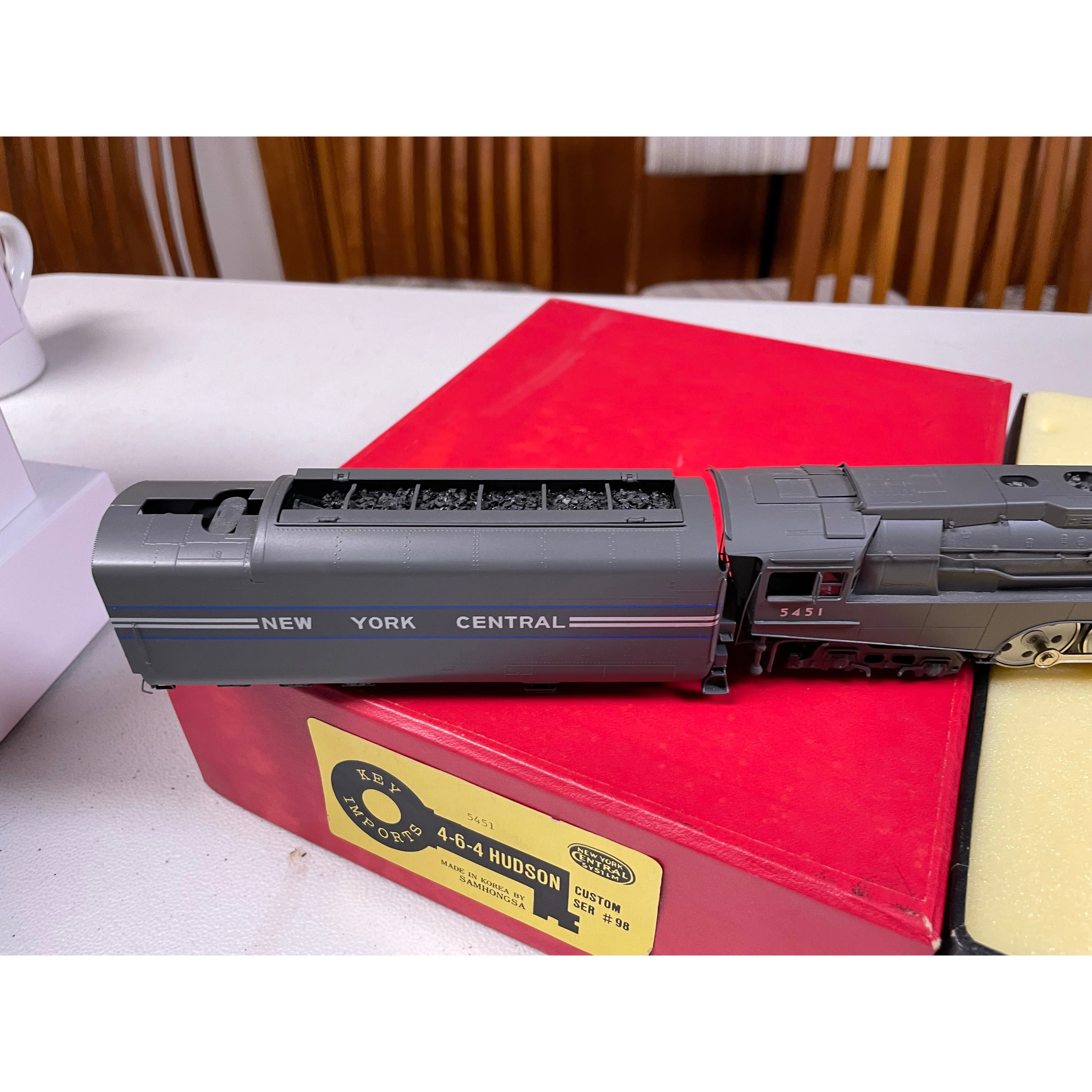 HO BRASS KEY IMPORTS 4-6-4 HUDSON NYC #5451 STEAM LOCOMOTIVE SAMHONGSA LNIB — photo 9