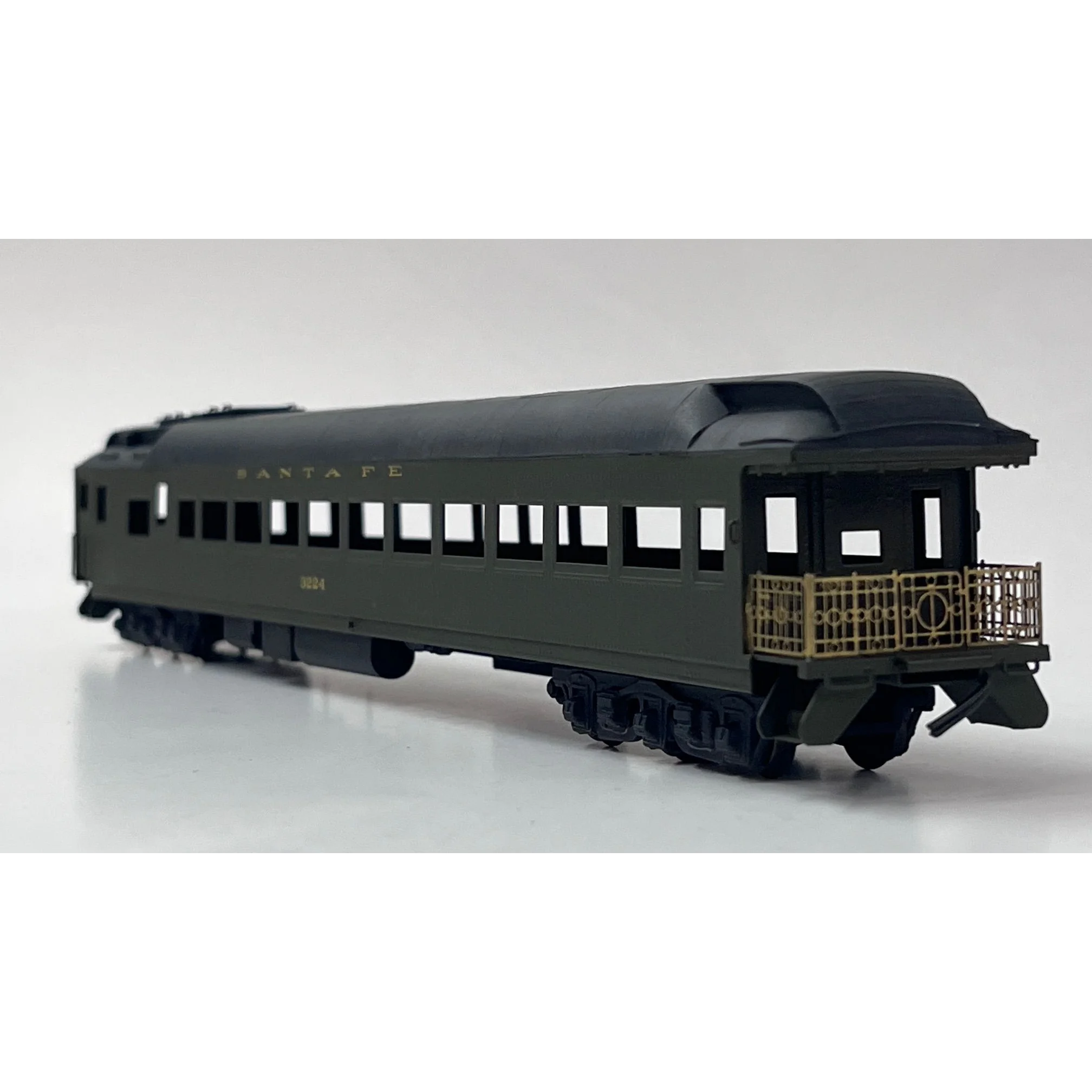 Hi-Country Brass HO Scale Santa Fe Parlor-Observation Car, Custom Painted — photo 2