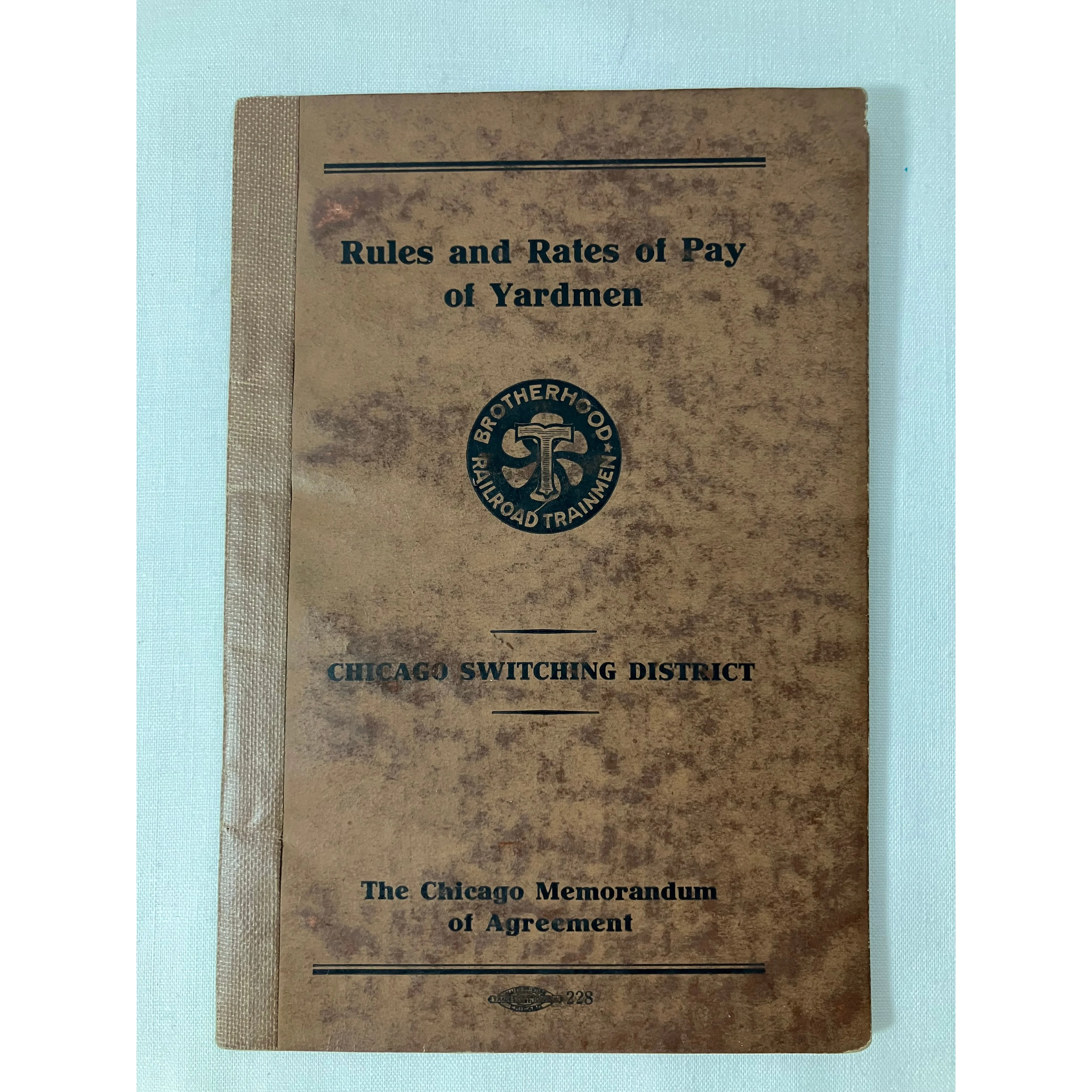 Rules & Rates of Pay of Yardmen/Chicago Switching District/Memo of Agreement, 1937?