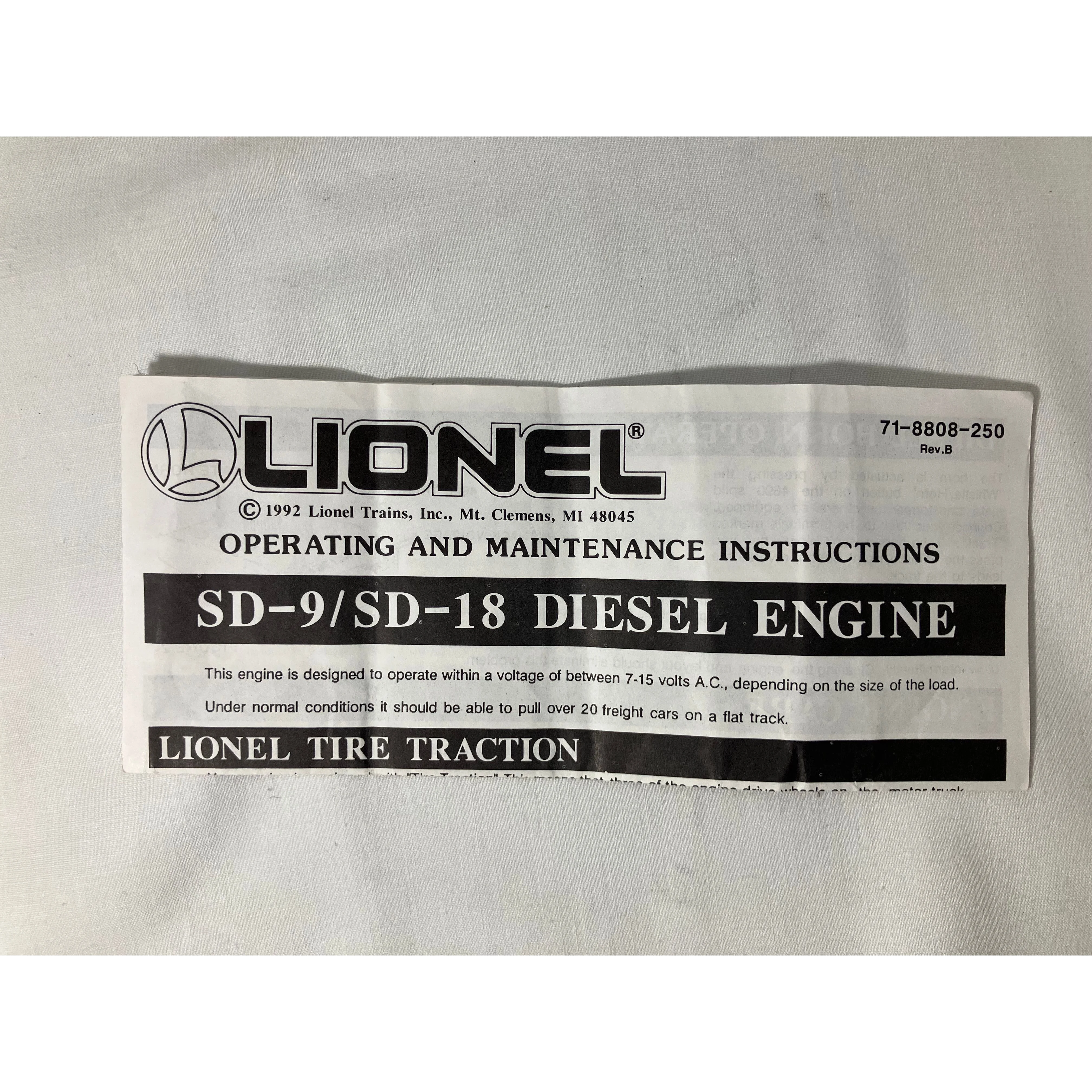 Lionel 6-18823 O scale 3 rail DD-9 Diesel Engine C&IIM — photo 9