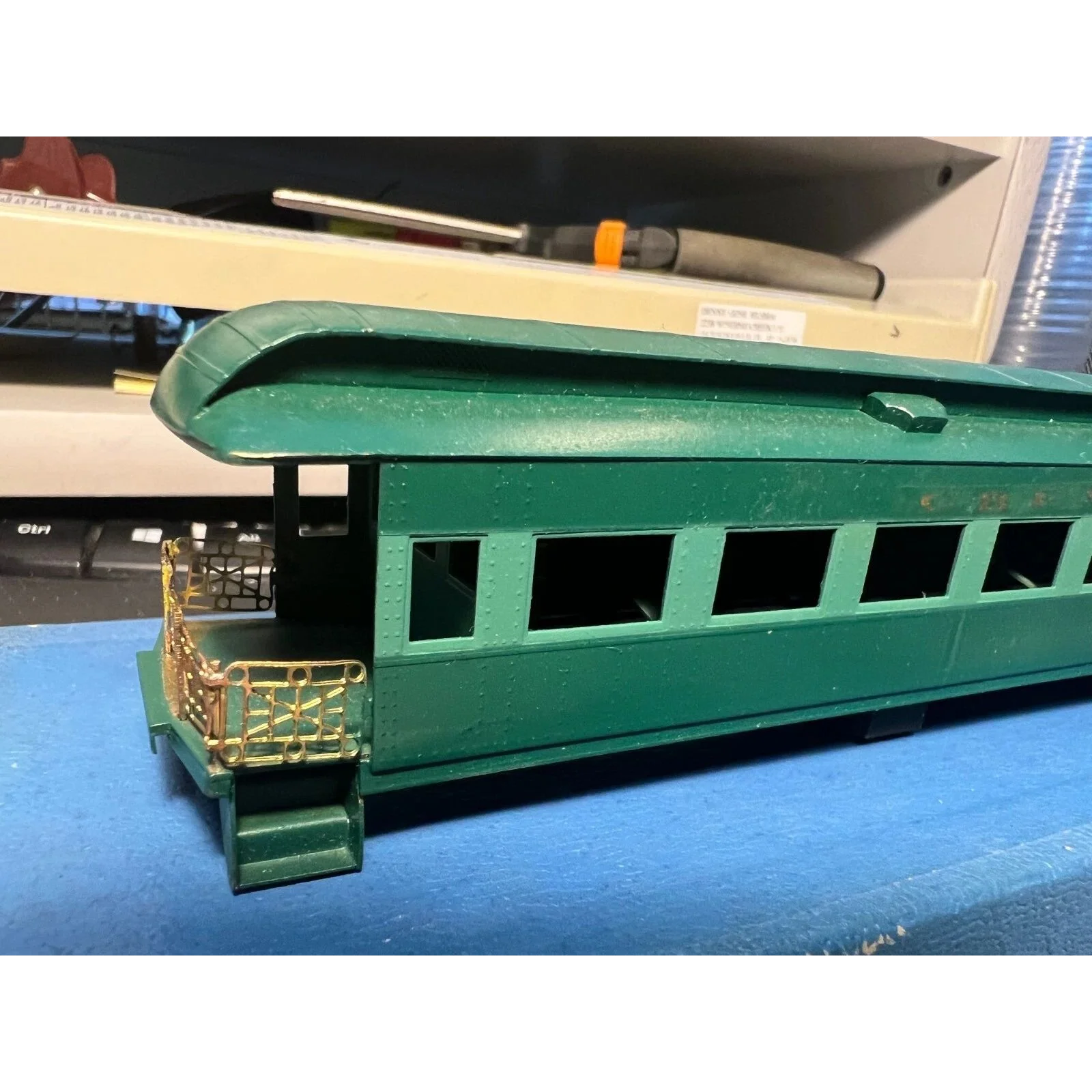 BRASS SOUTHERN CRESCENT LTD HWT OBSERVATION by LAMBERT CUSTOM PAINTED NO TRUCKS — photo 3