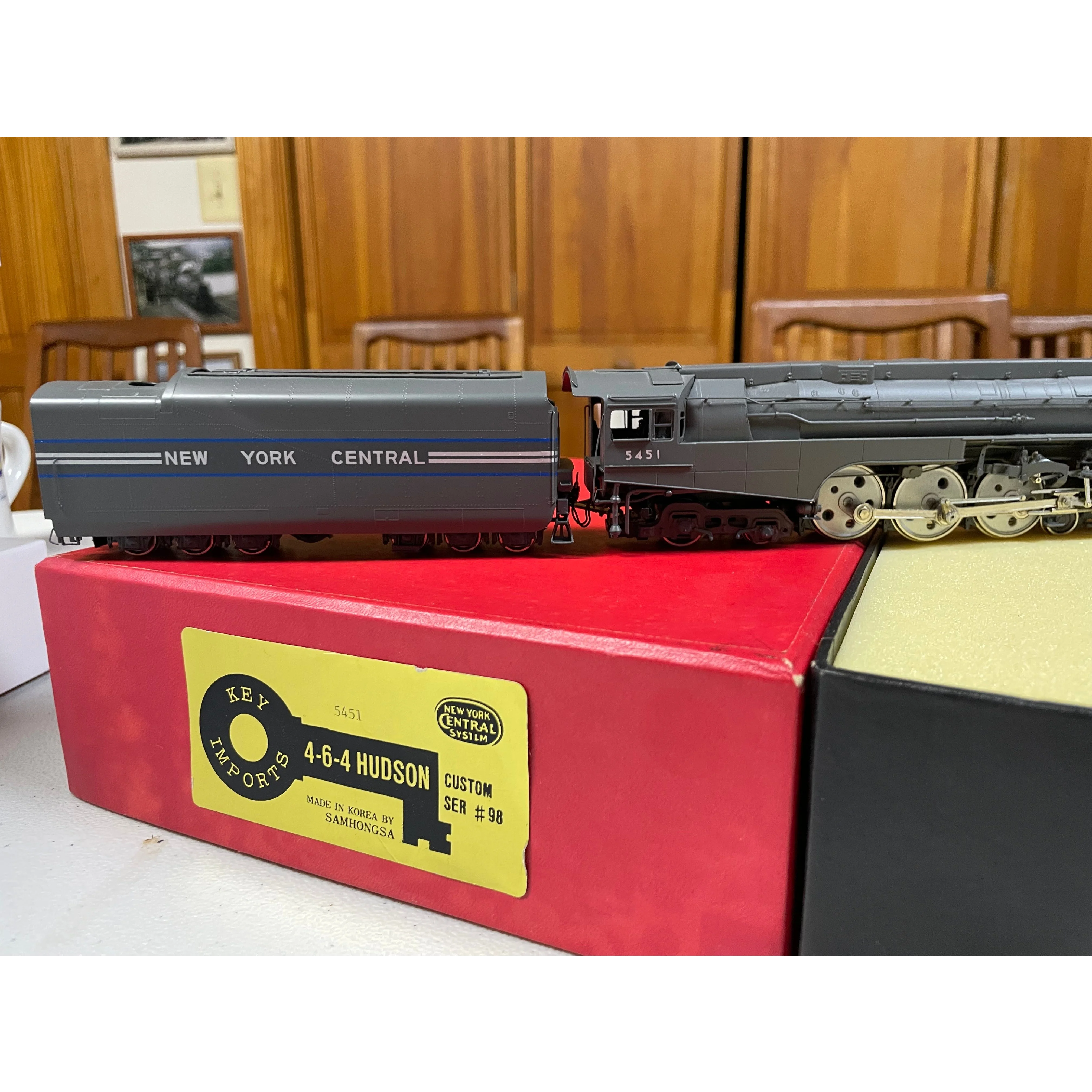 HO BRASS KEY IMPORTS 4-6-4 HUDSON NYC #5451 STEAM LOCOMOTIVE SAMHONGSA LNIB — photo 12