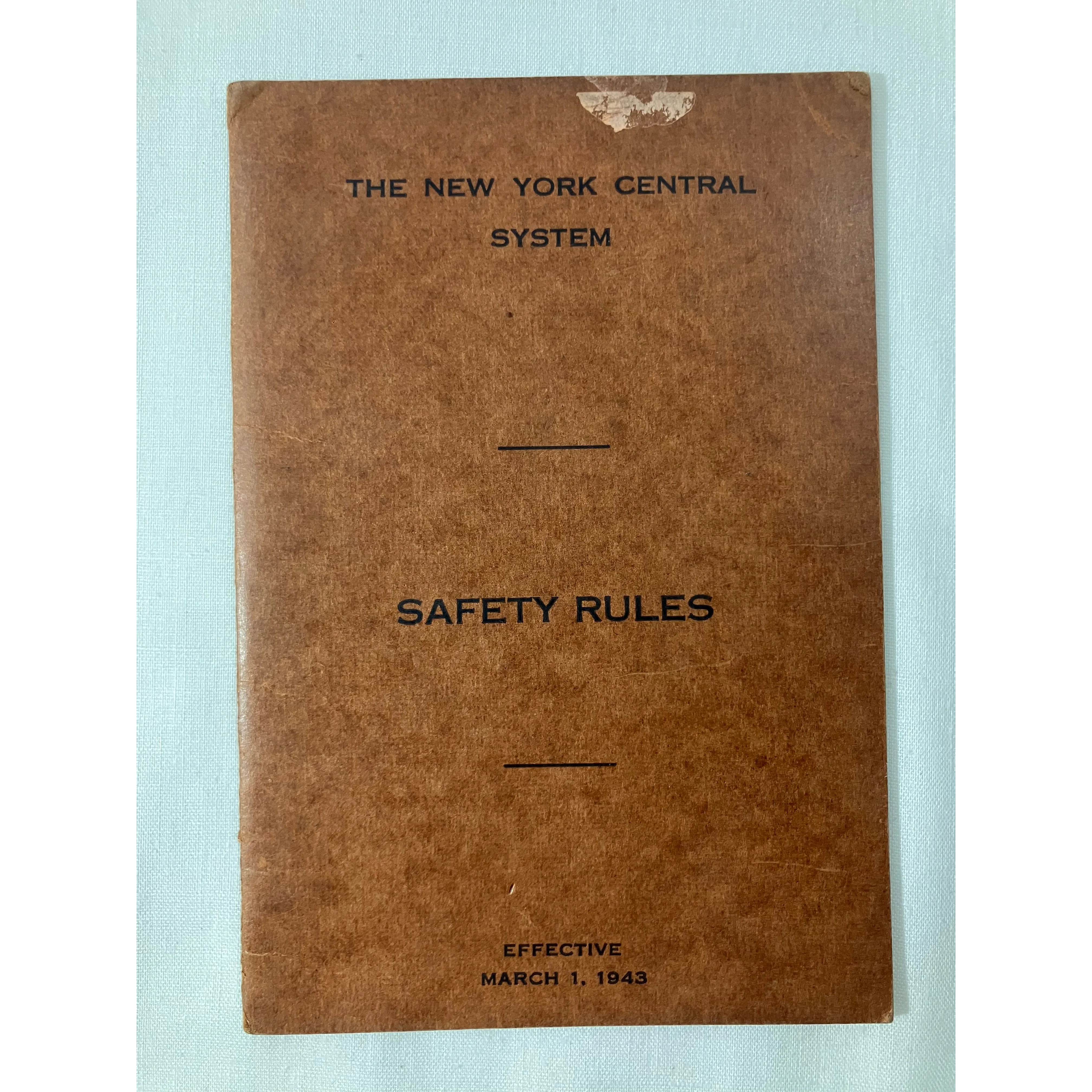 New York Central (NYC) Safety Rules, effective 3/1/1943