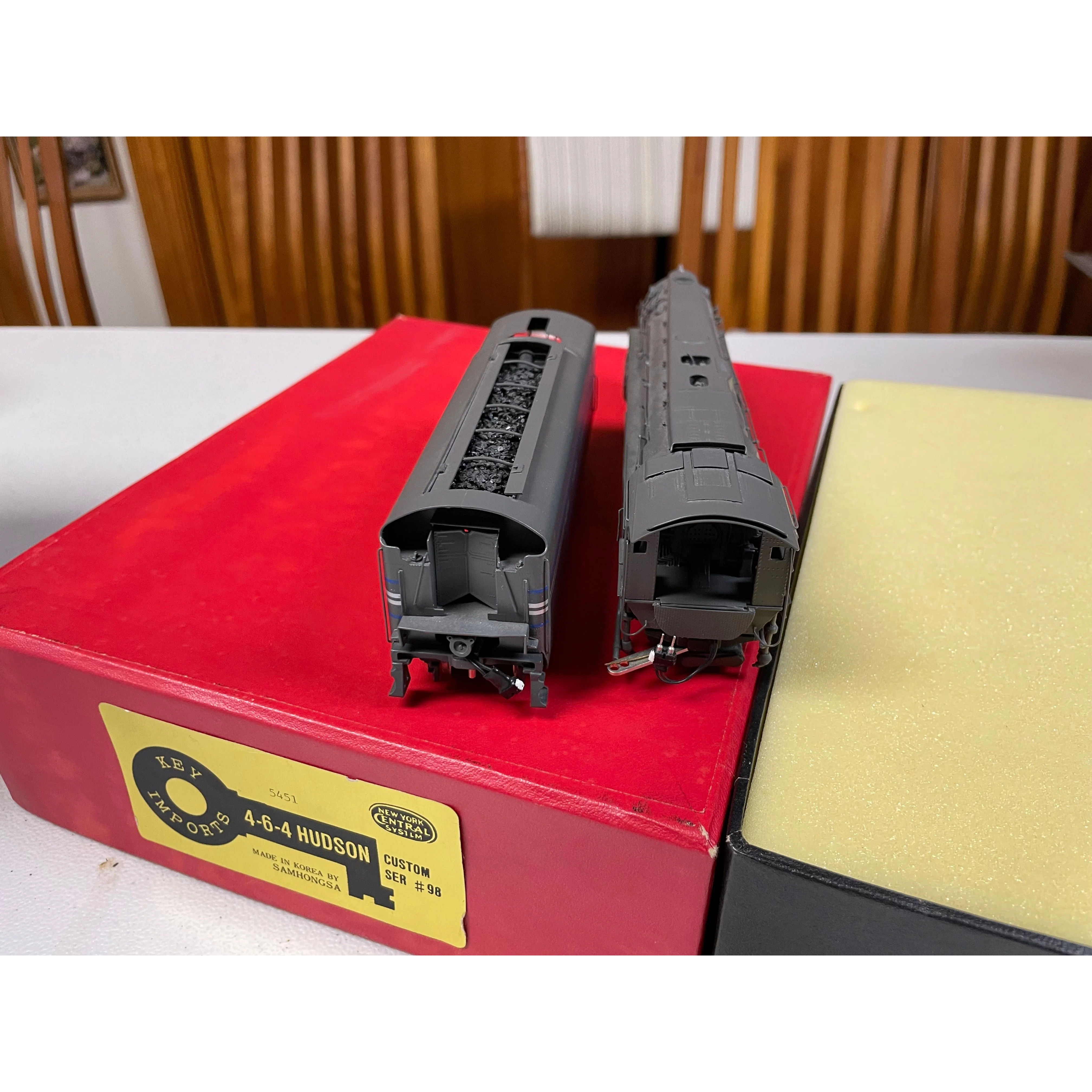 HO BRASS KEY IMPORTS 4-6-4 HUDSON NYC #5451 STEAM LOCOMOTIVE SAMHONGSA LNIB — photo 7