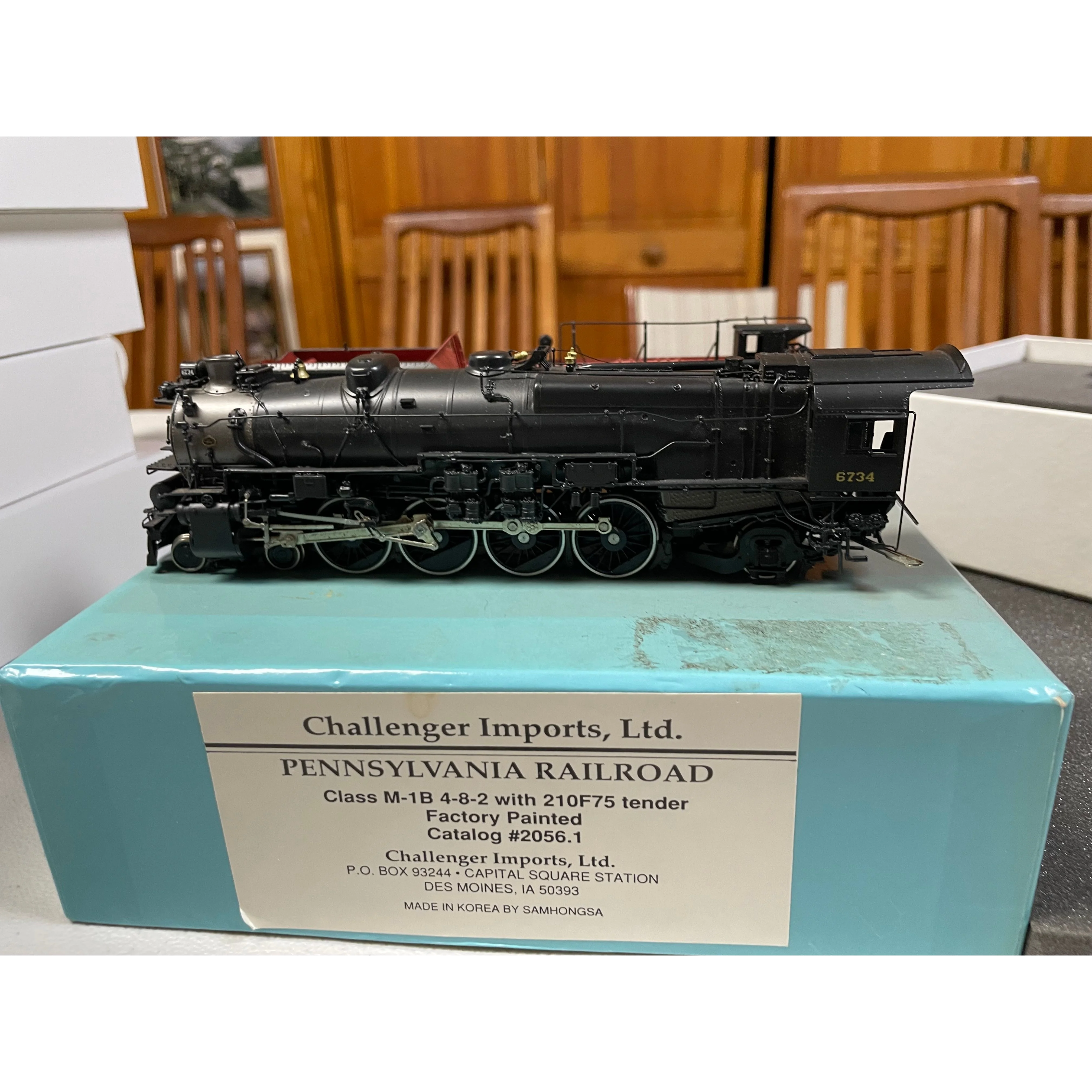 HO BRASS CHALLENGER IMPORTS PENNSY PRR M-1B 4-8-2 WITH 210F75 TENDER F/P NIB SAMHONGS — photo 7