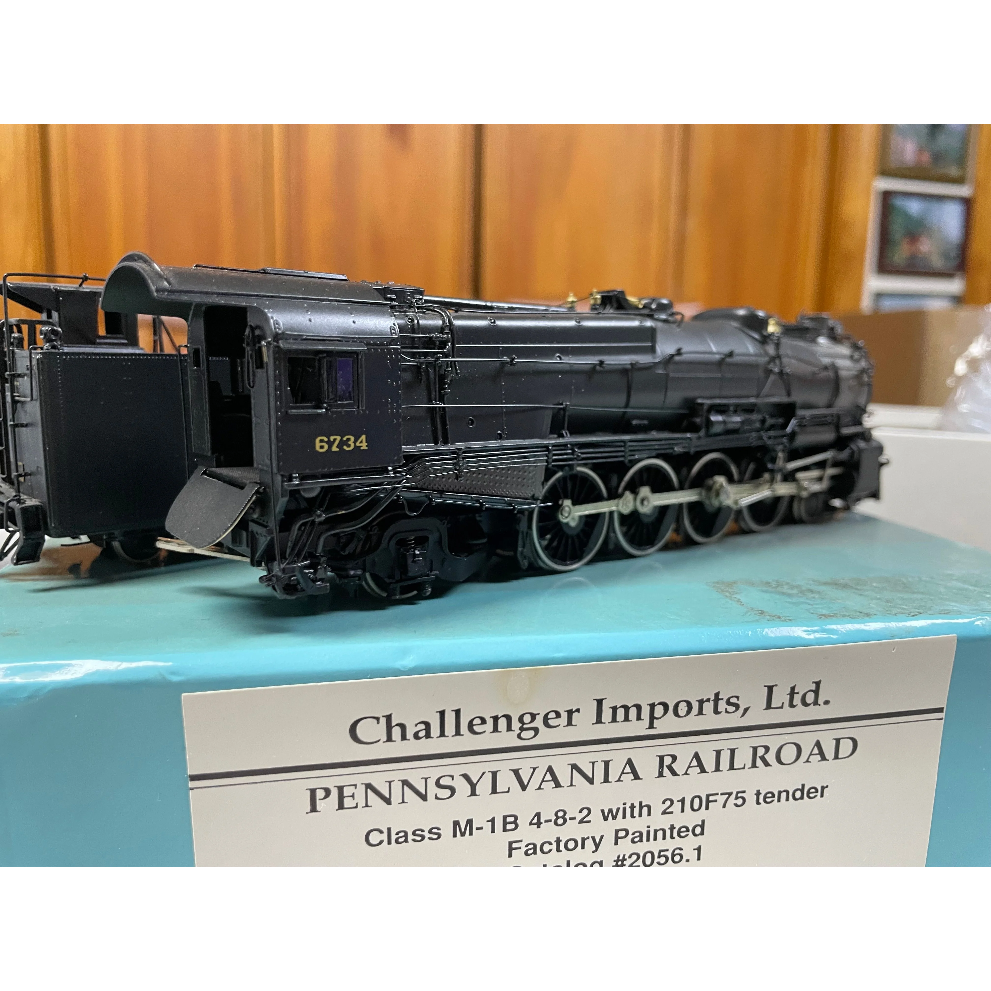 HO BRASS CHALLENGER IMPORTS PENNSY PRR M-1B 4-8-2 WITH 210F75 TENDER F/P NIB SAMHONGS — photo 2