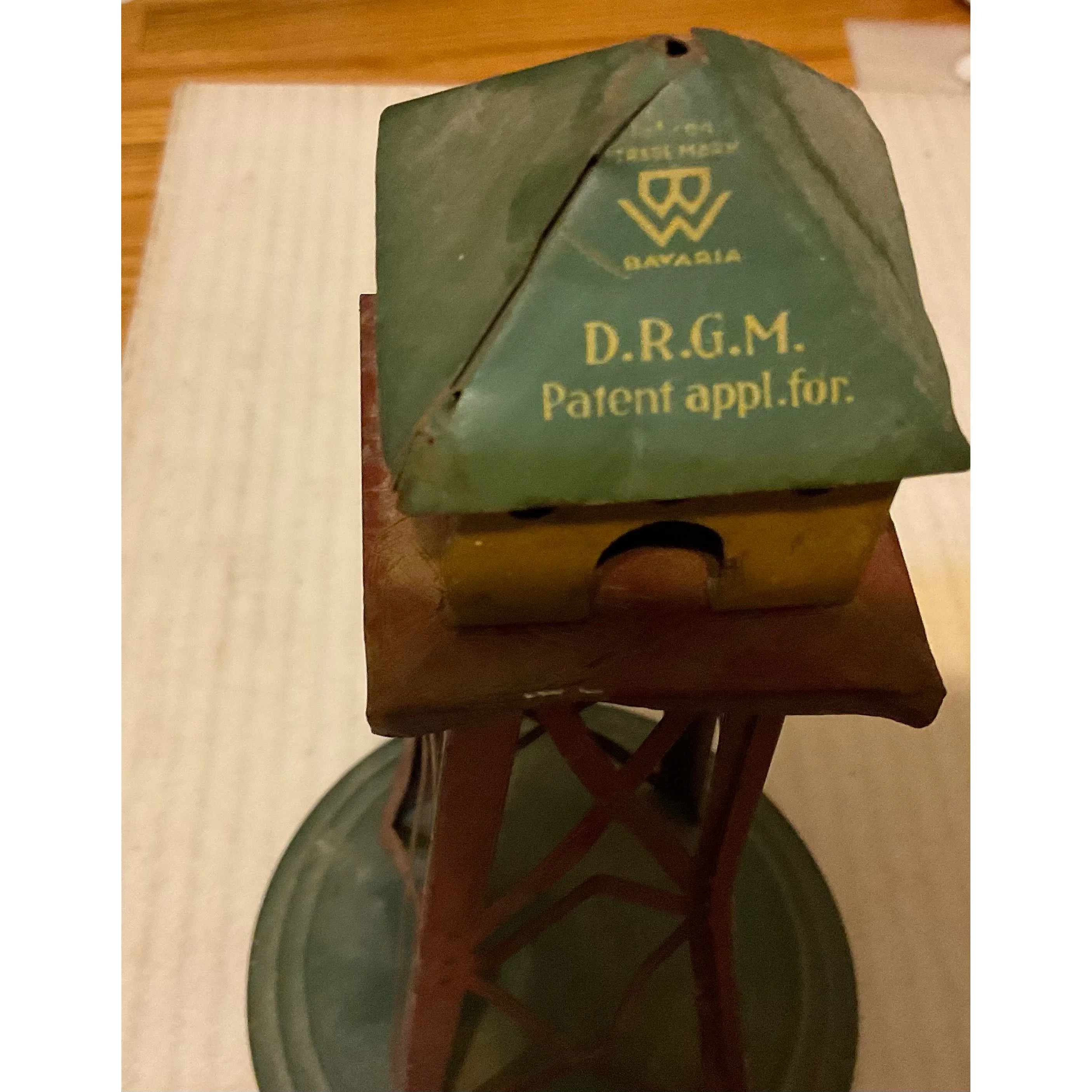 Vintage 1920s Bing Gebruder German Tin Toy Airplane Central Tower D.R.G.M. - Image 1