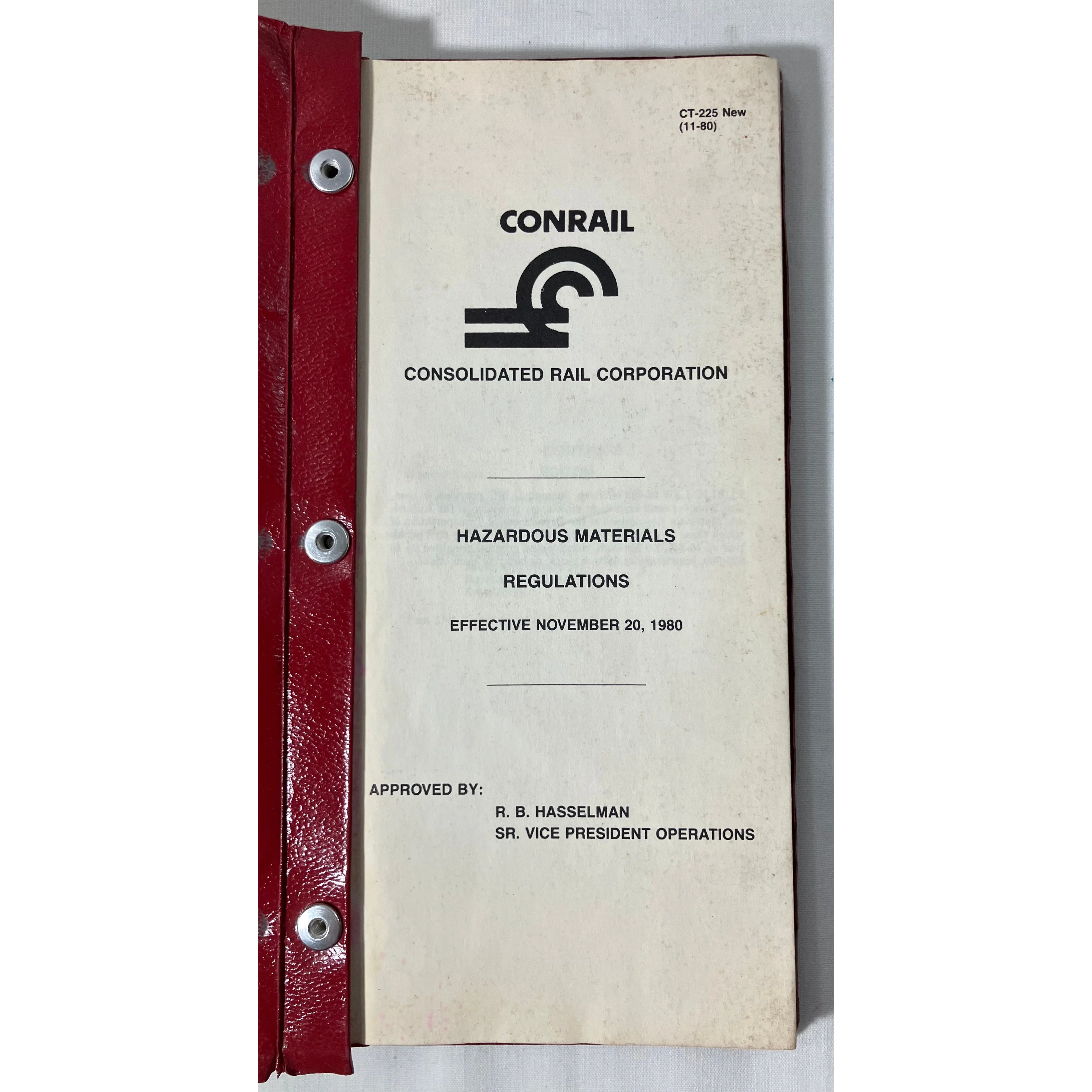 Conrail Hazardous Materials Regulations, vintage 11/20/1980 — photo 2