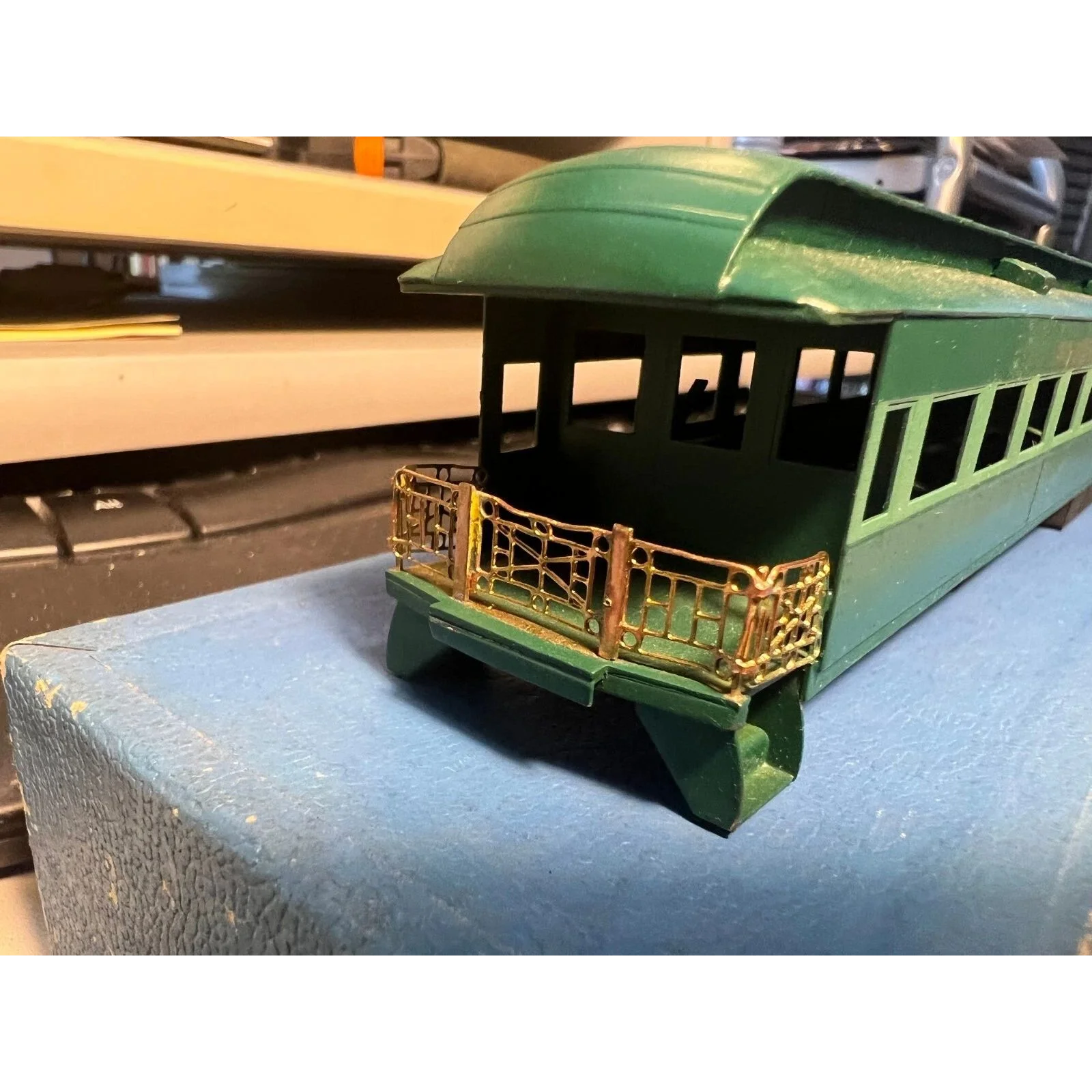 BRASS SOUTHERN CRESCENT LTD HWT OBSERVATION by LAMBERT CUSTOM PAINTED NO TRUCKS — photo 4