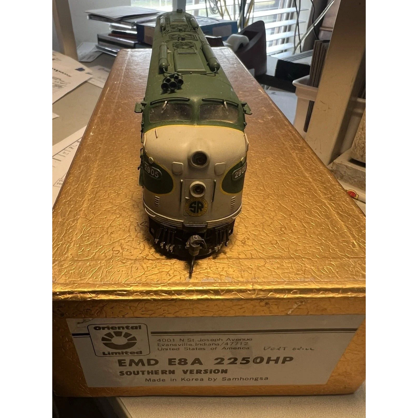 BRASS SOUTHERN E-8-A #2905 DCC HO by ORIENTAL LTD MADE KOREA — photo 4