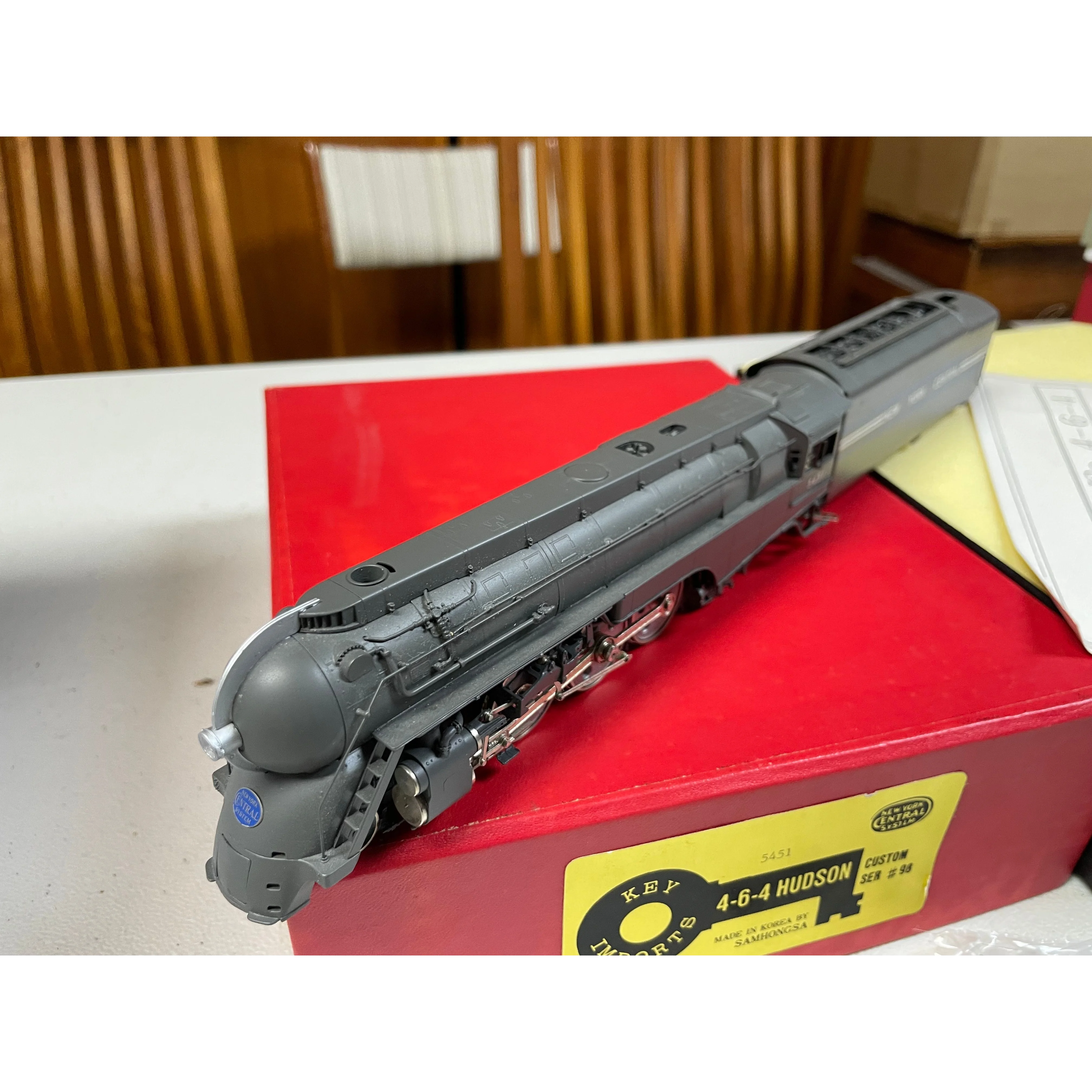 HO BRASS KEY IMPORTS 4-6-4 HUDSON NYC #5451 STEAM LOCOMOTIVE SAMHONGSA LNIB — photo 4