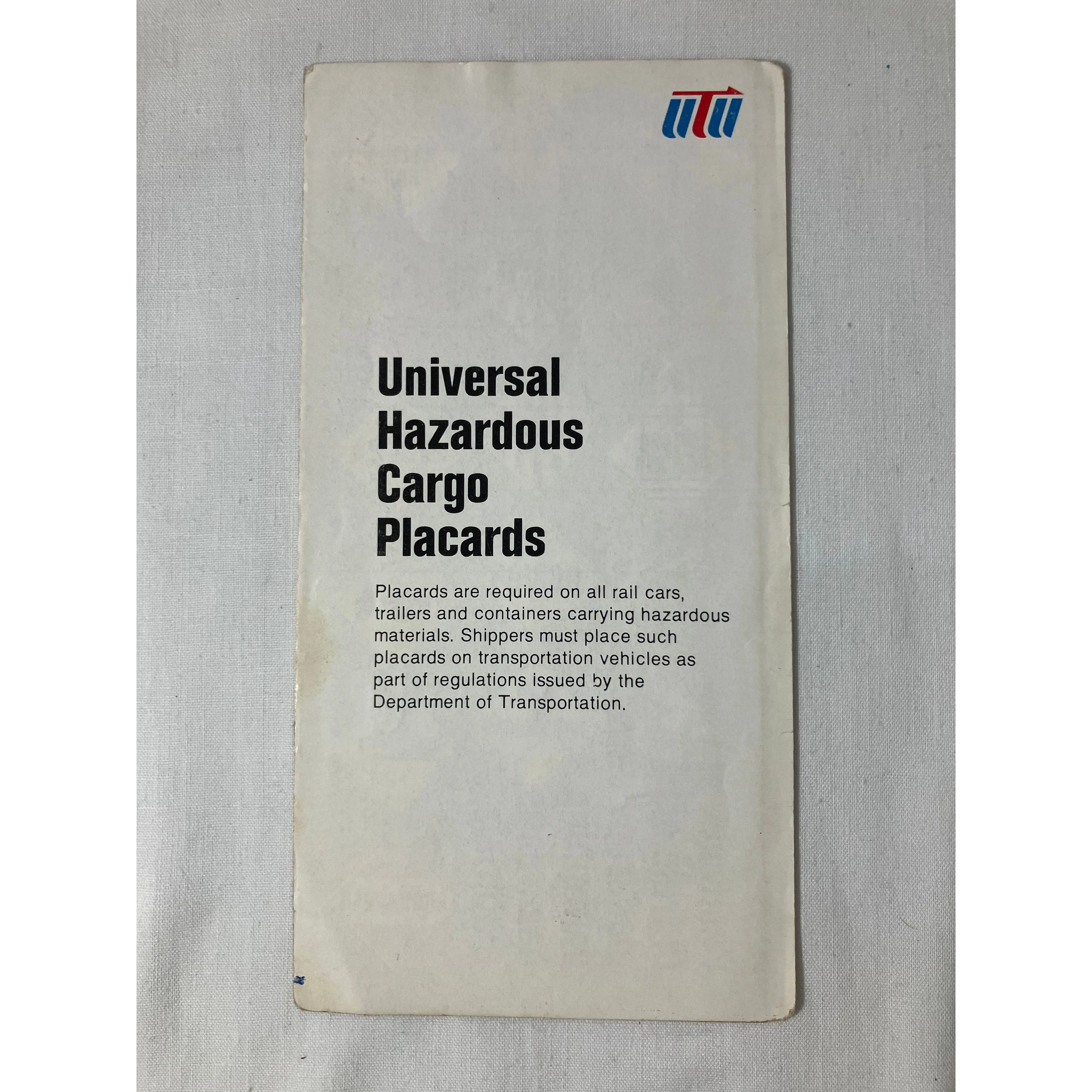 UTU Universal Hazardous Cargo Placards