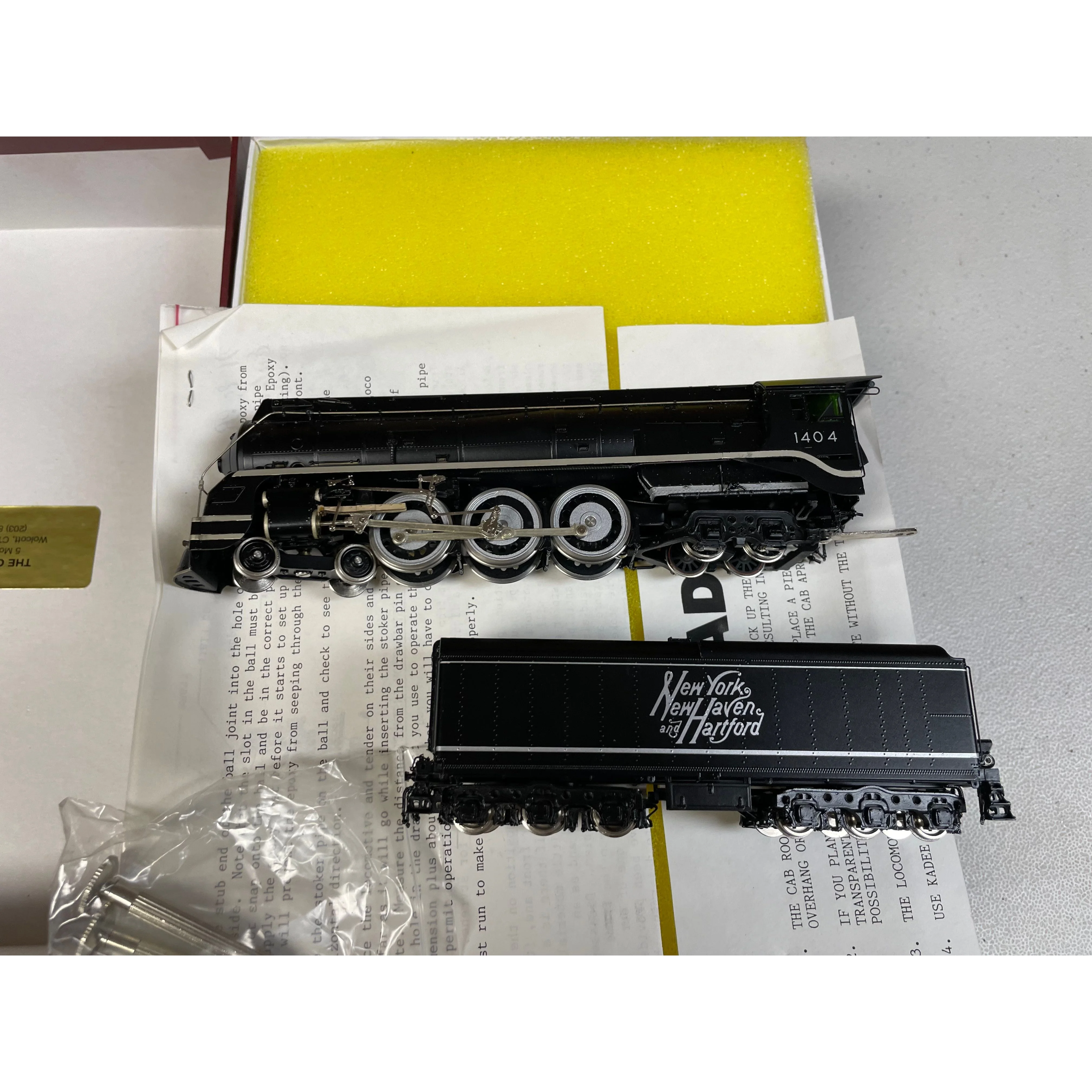 HO Brass W&R Enterprises NEW HAVEN i5 Version 3 Steam Loco #1404 DC operated LNIB — photo 15