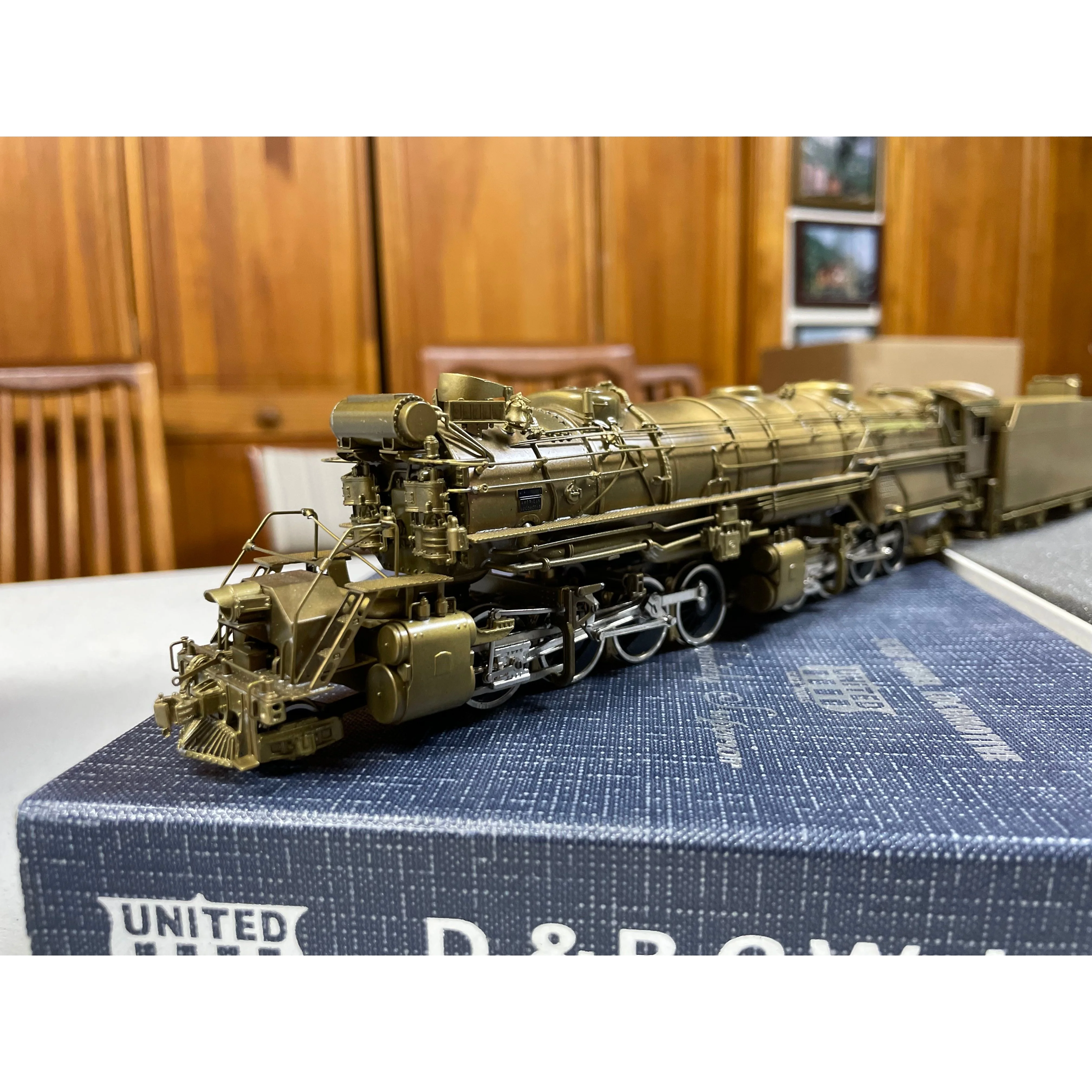 United Scale Models D&RGW L-131 Brass 2-8-8-2 Steam Loco Pacific Fast Mail 1/87 LNIB — photo 10