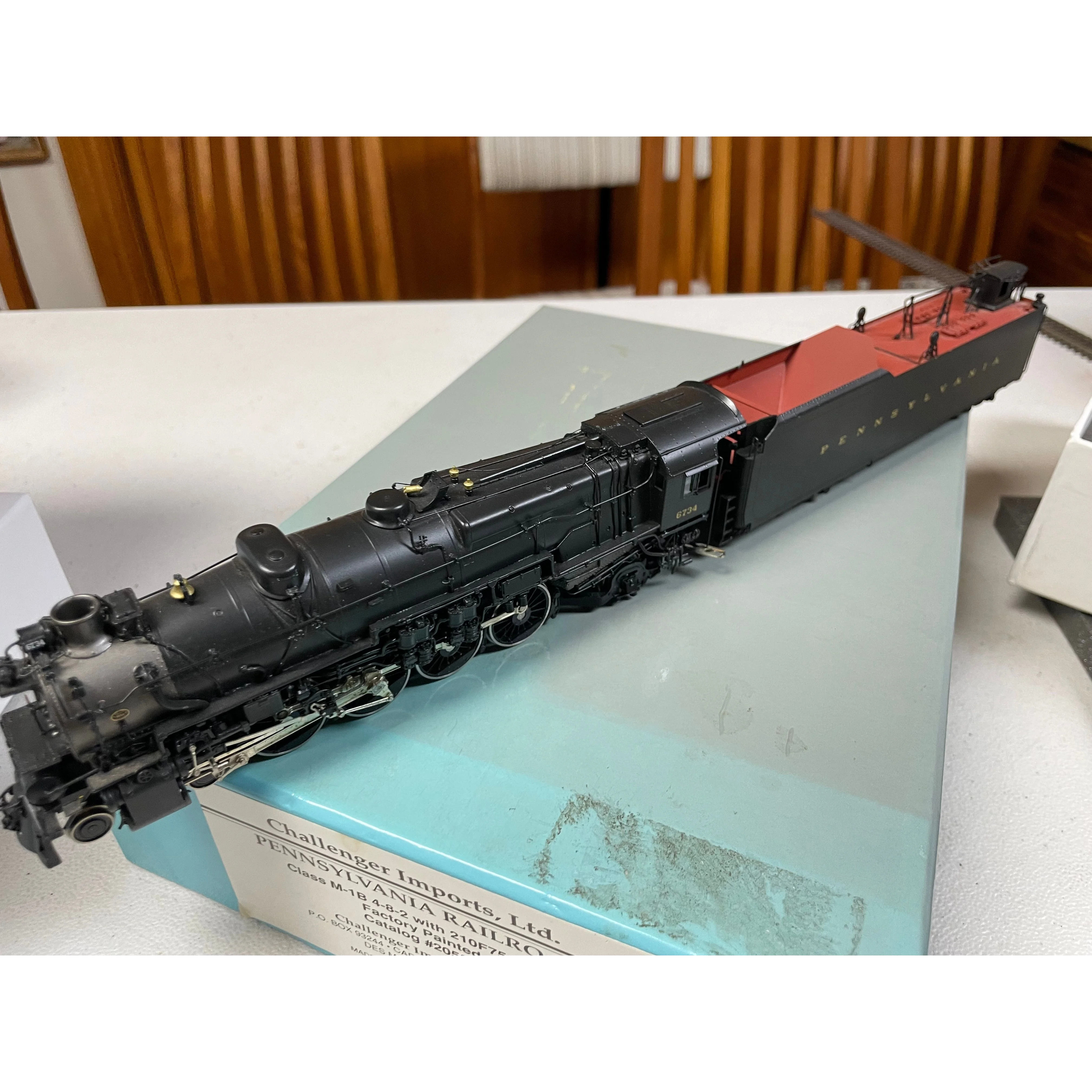 HO BRASS CHALLENGER IMPORTS PENNSY PRR M-1B 4-8-2 WITH 210F75 TENDER F/P NIB SAMHONGS — photo 12
