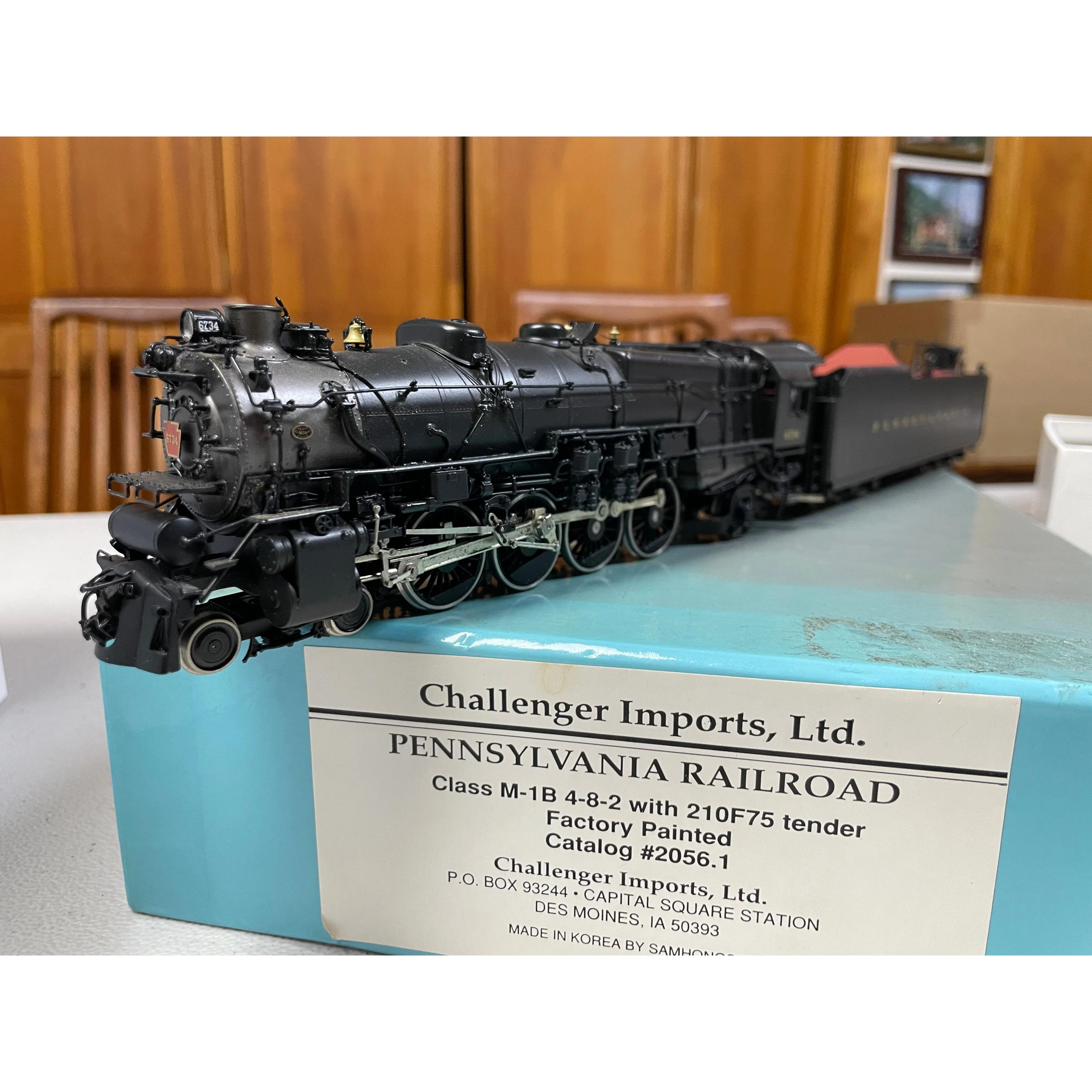 HO BRASS CHALLENGER IMPORTS PENNSY PRR M-1B 4-8-2 WITH 210F75 TENDER F/P NIB SAMHONGS — photo 5