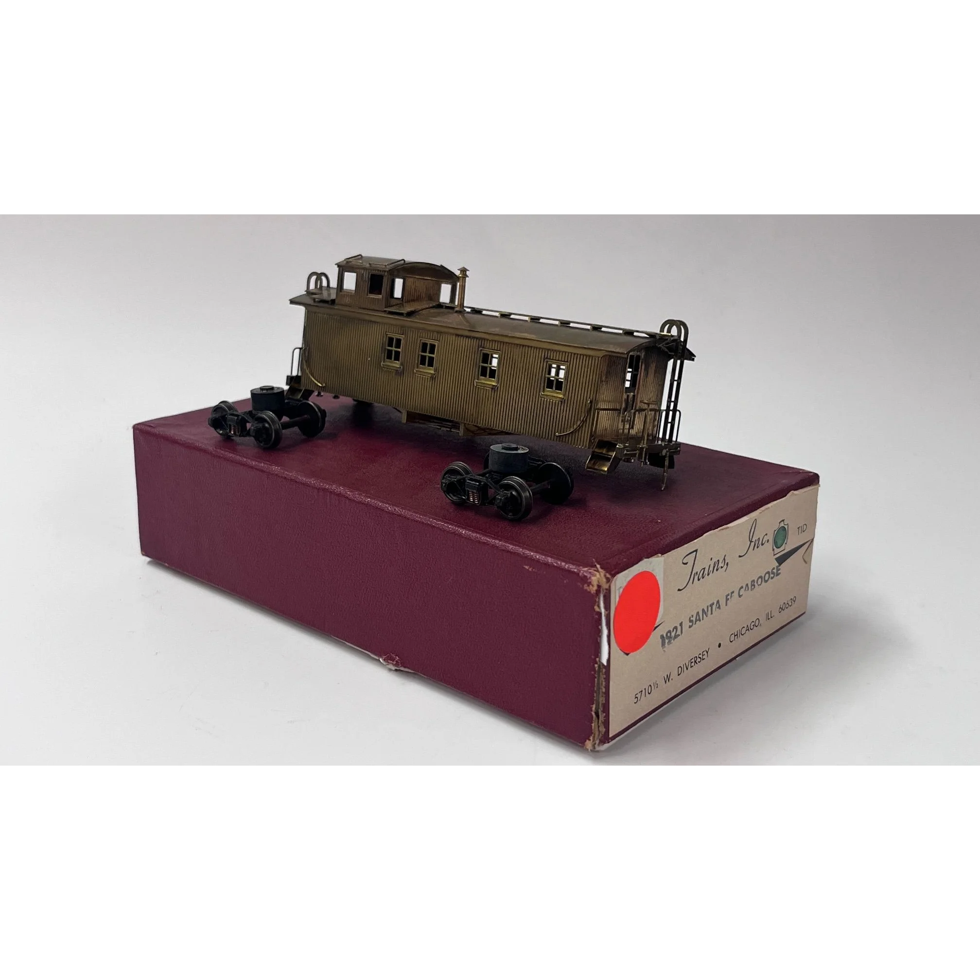 Trains Inc HO Scale Brass Santa Fe Wood Caboose, Unpainted — photo 2