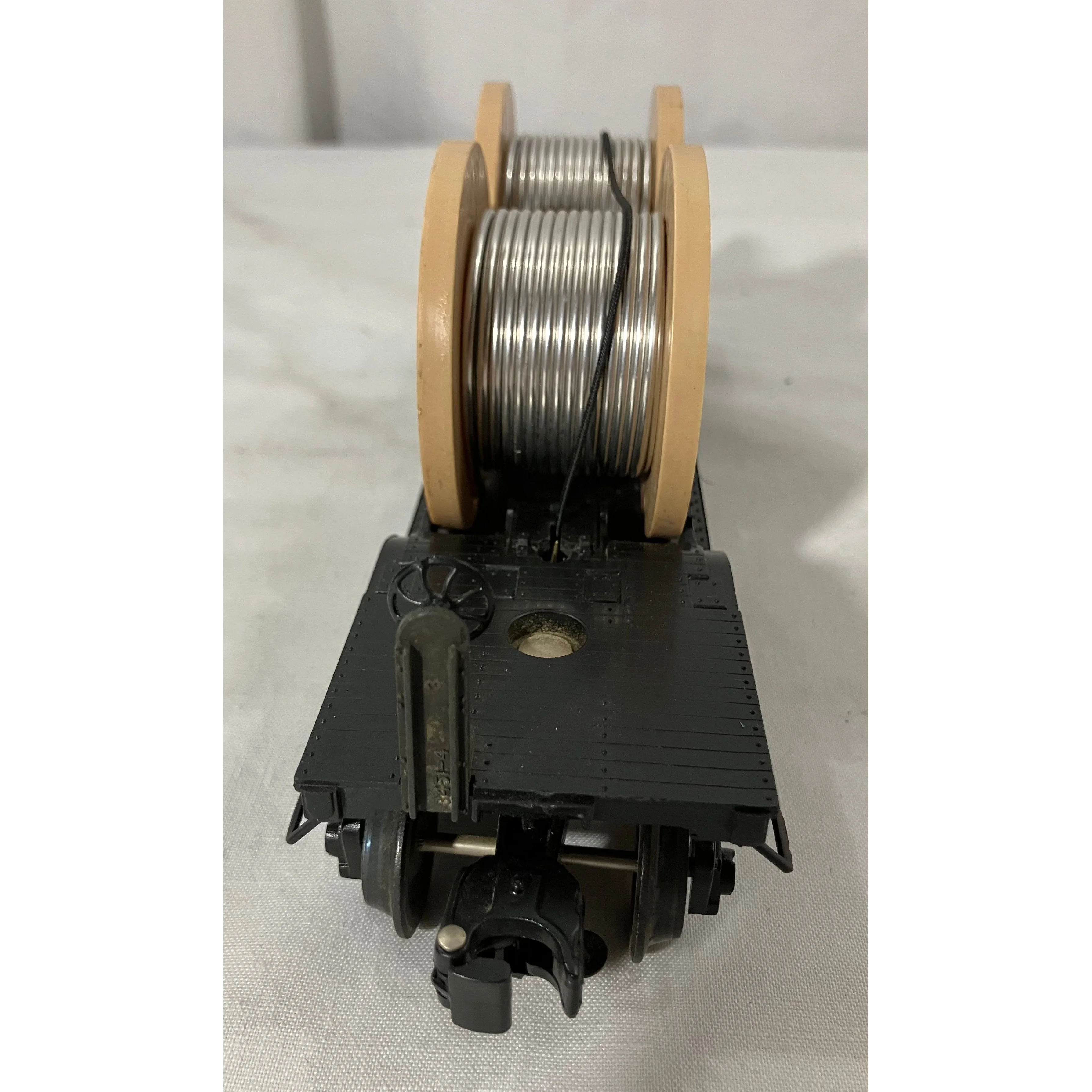 Lionel 6-16324 O scale 3 rail depressed flat car with cable reels Pennsylvania RR — photo 8