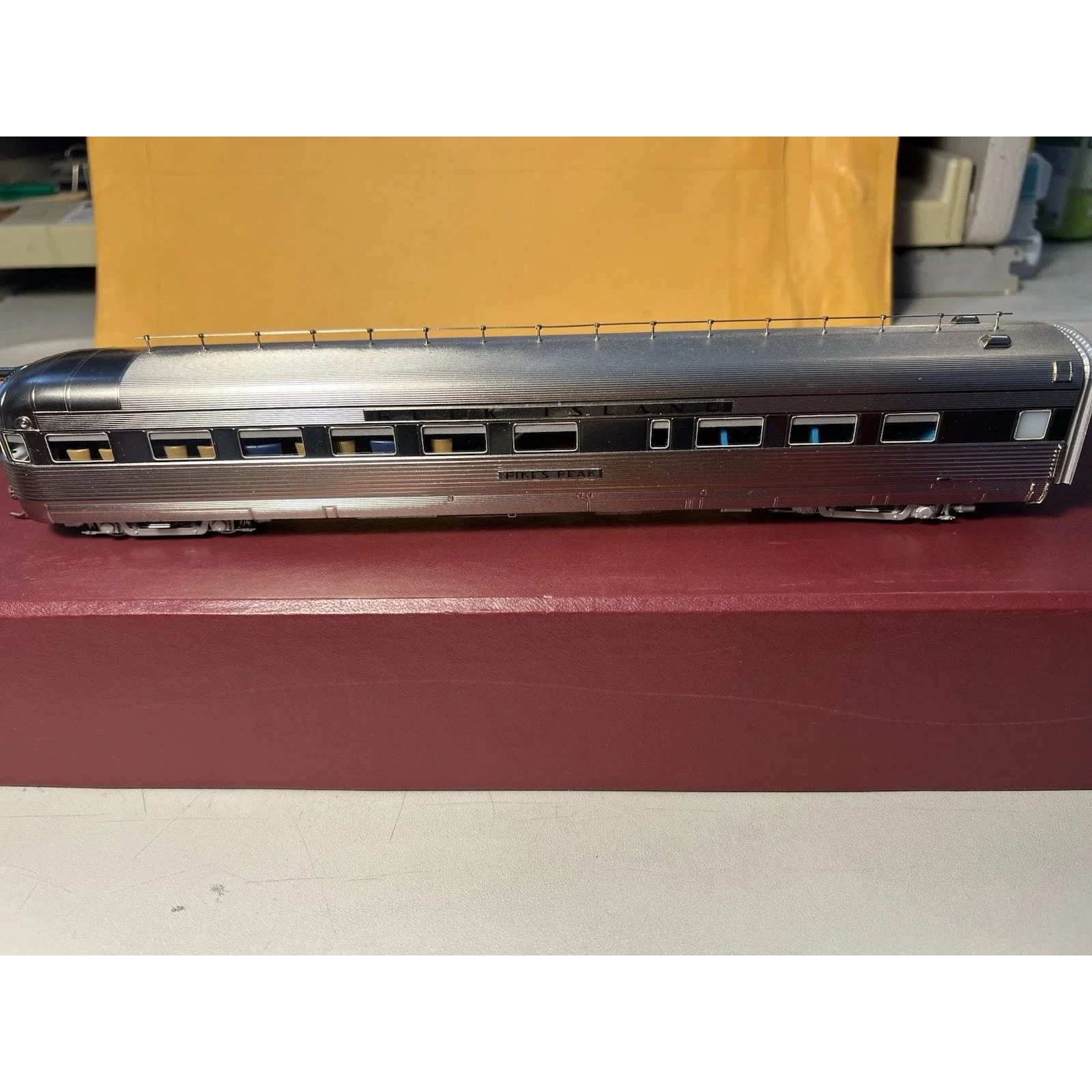 BRASS ROCK ISLAND OBSERVATION PARLOR CAR #453 "PIKES PEAK" 1937