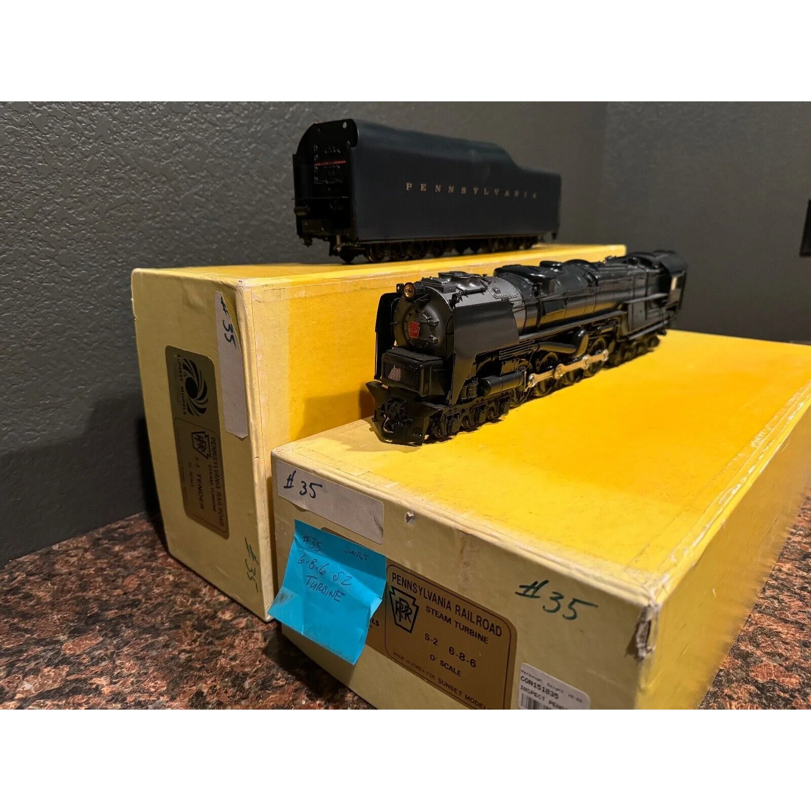 Sunset Models O Scale 2 Rail Brass Pennsylvania S-2 6-8-6 Turbine RARE SAMHONGSA — photo 10