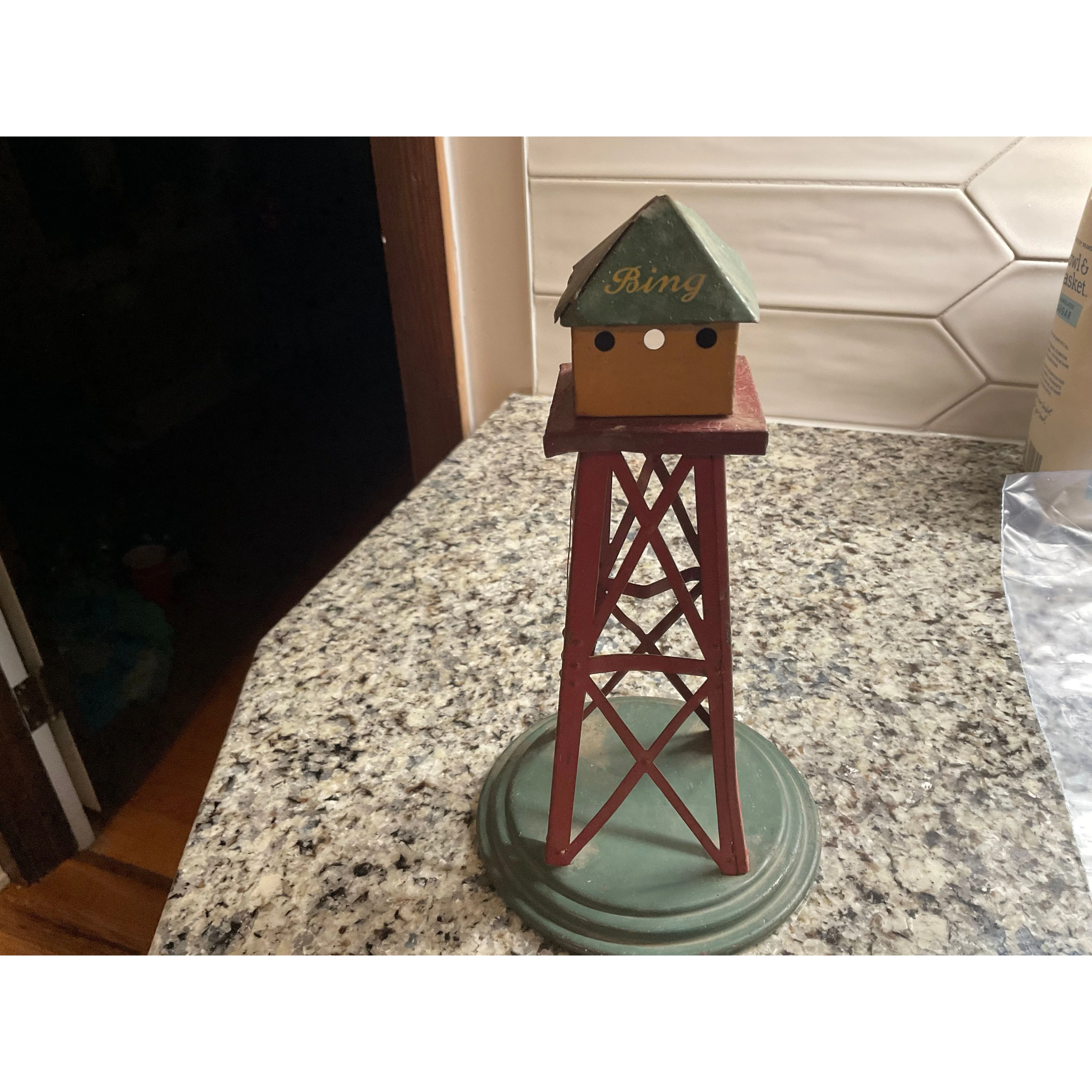 Vintage 1920s Bing Gebruder German Tin Toy Airplane Central Tower D.R.G.M. - Image 5