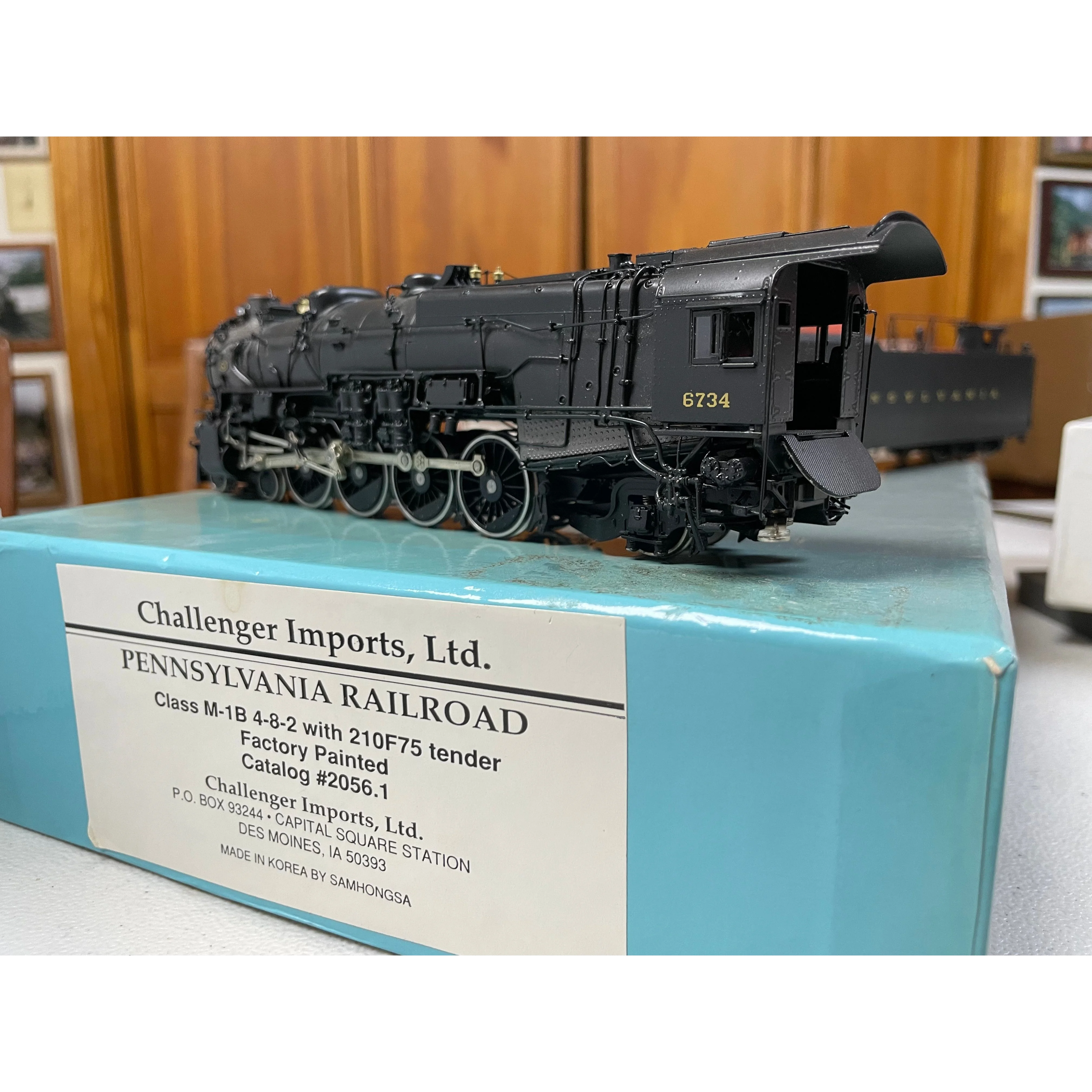 HO BRASS CHALLENGER IMPORTS PENNSY PRR M-1B 4-8-2 WITH 210F75 TENDER F/P NIB SAMHONGS — photo 4