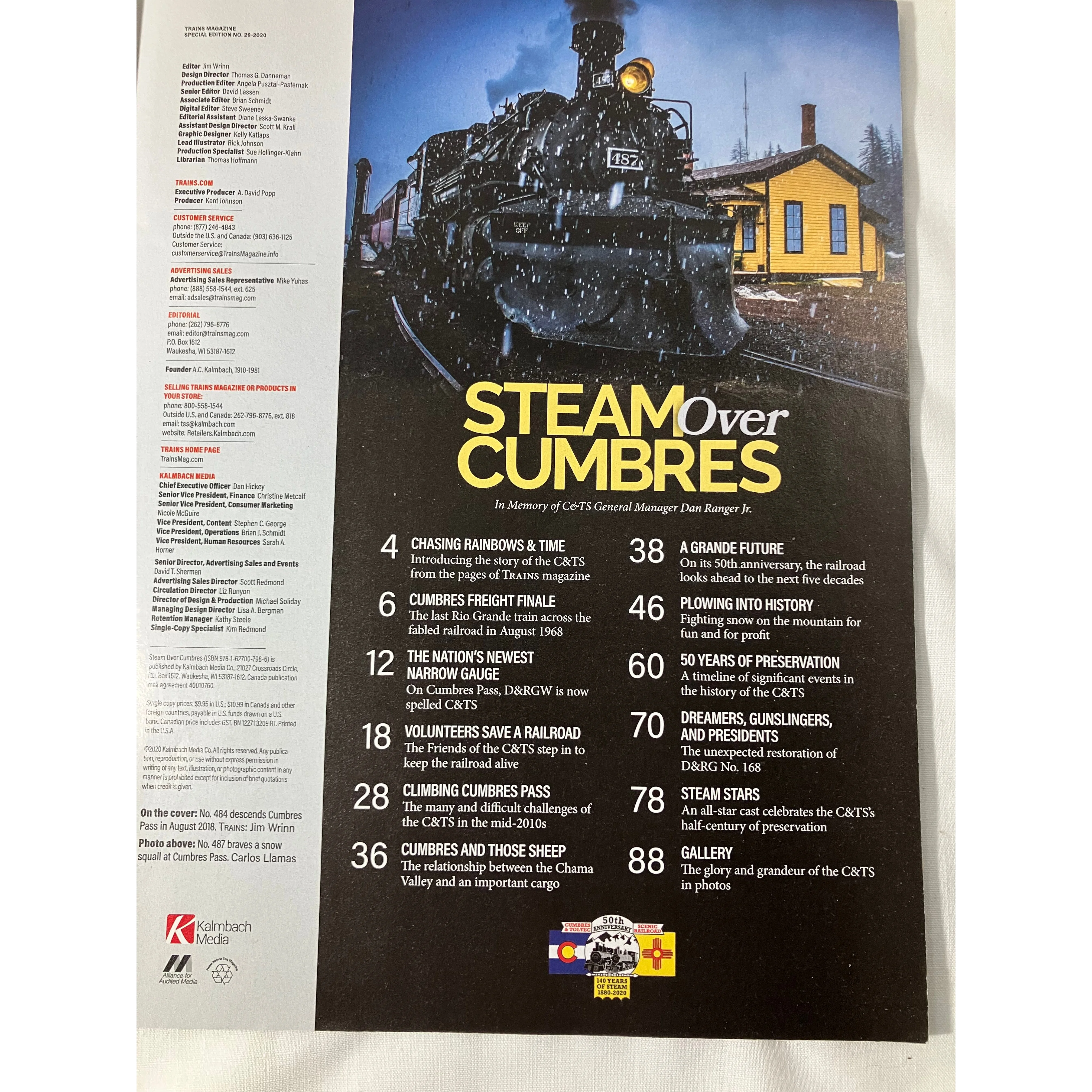 Steam Over Cumbres, 2020 extra edition of Trains magazine — photo 2
