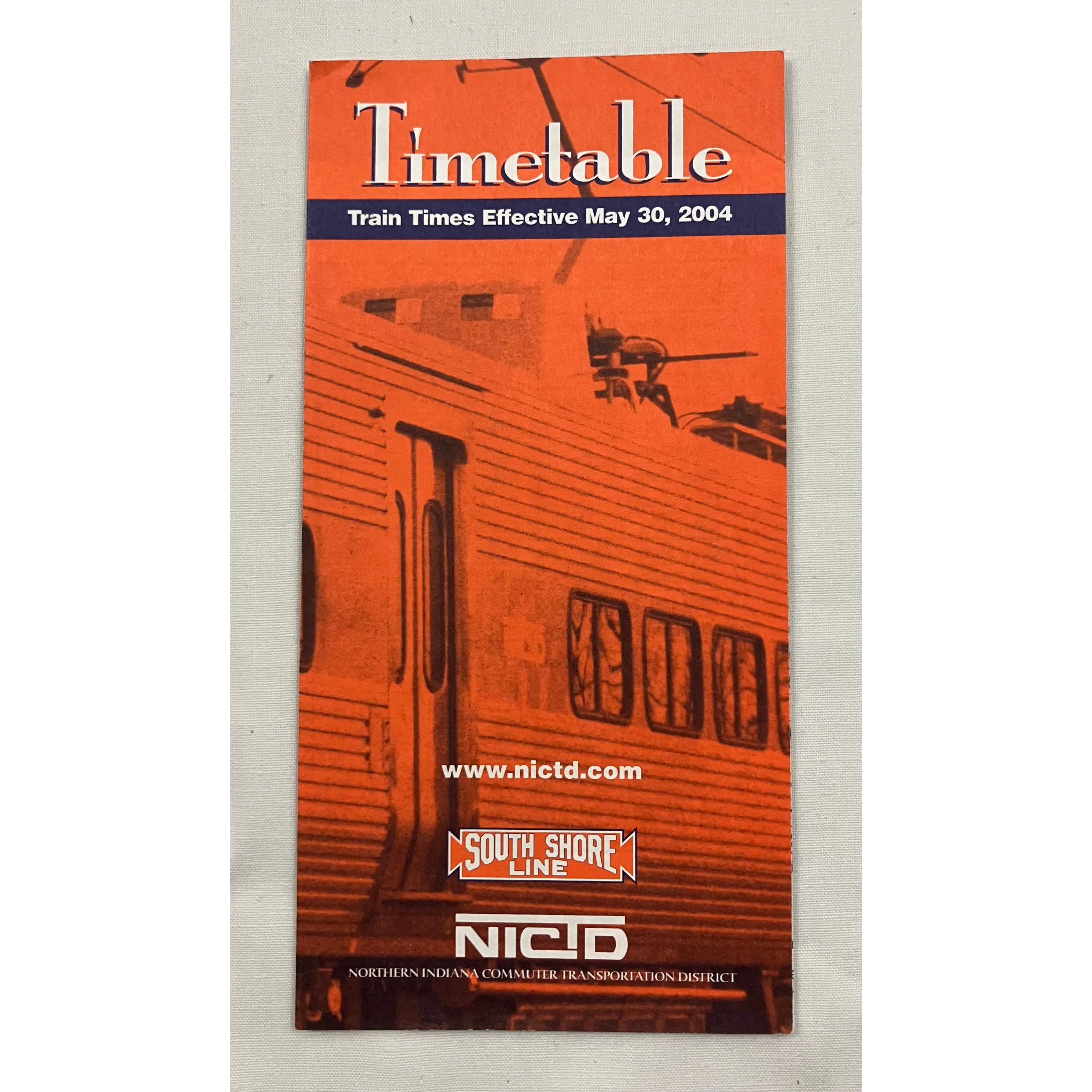South Shore Line/NICTD vintage trains timetable, effective 5/30/2004
