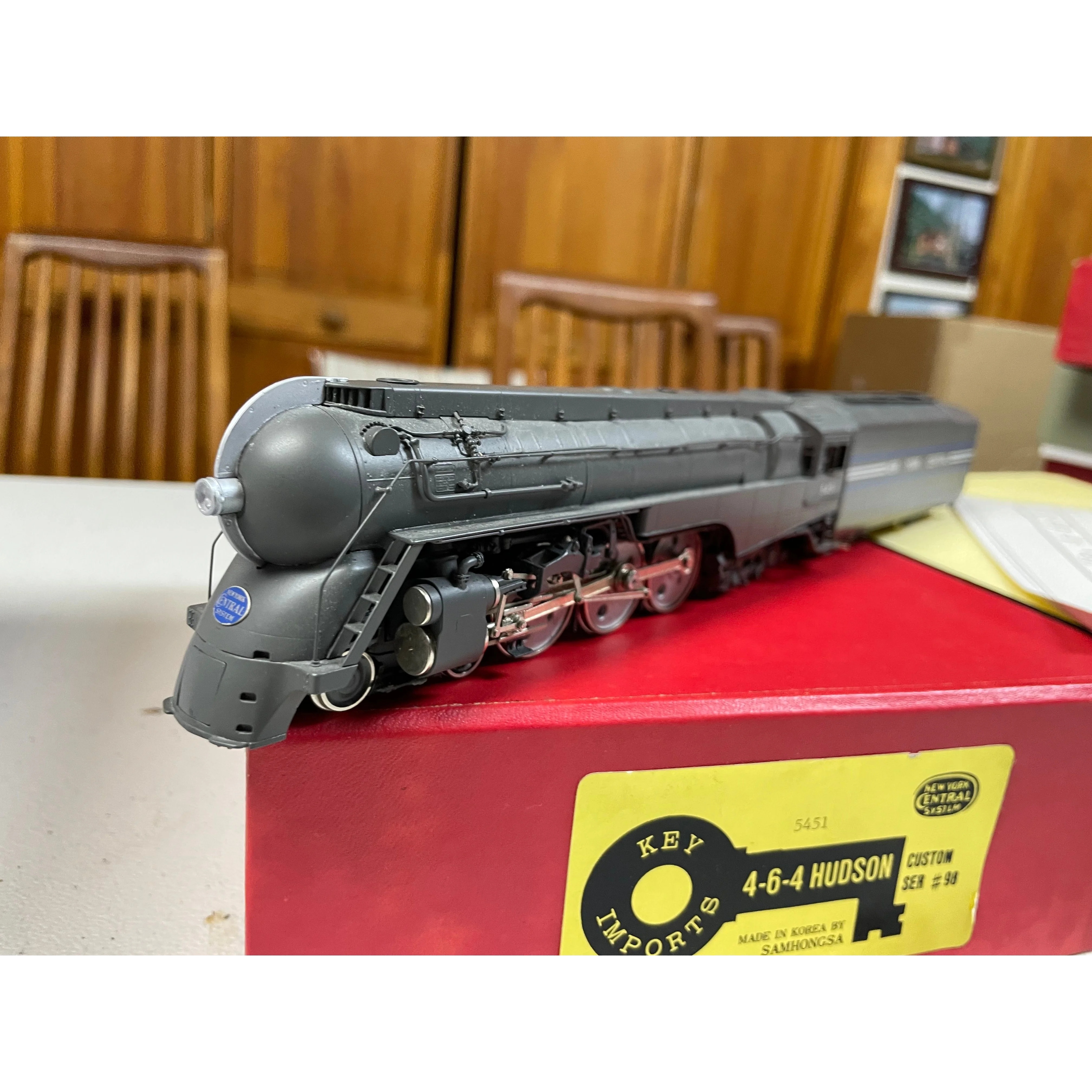 HO BRASS KEY IMPORTS 4-6-4 HUDSON NYC #5451 STEAM LOCOMOTIVE SAMHONGSA LNIB — photo 10