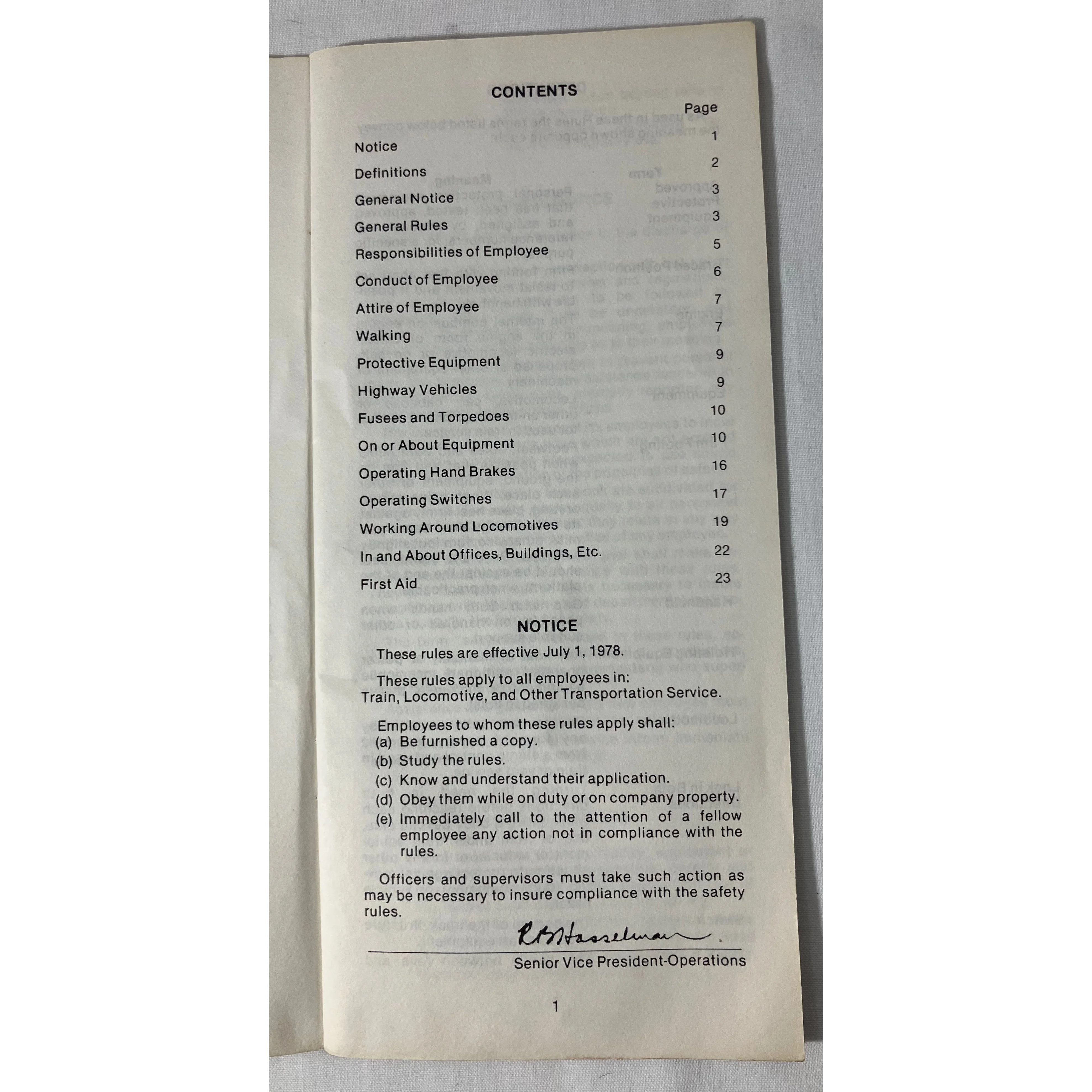 Conrail Safety Rules for Train, Locomotive and Other Transportation Employees 7/1978 — photo 2