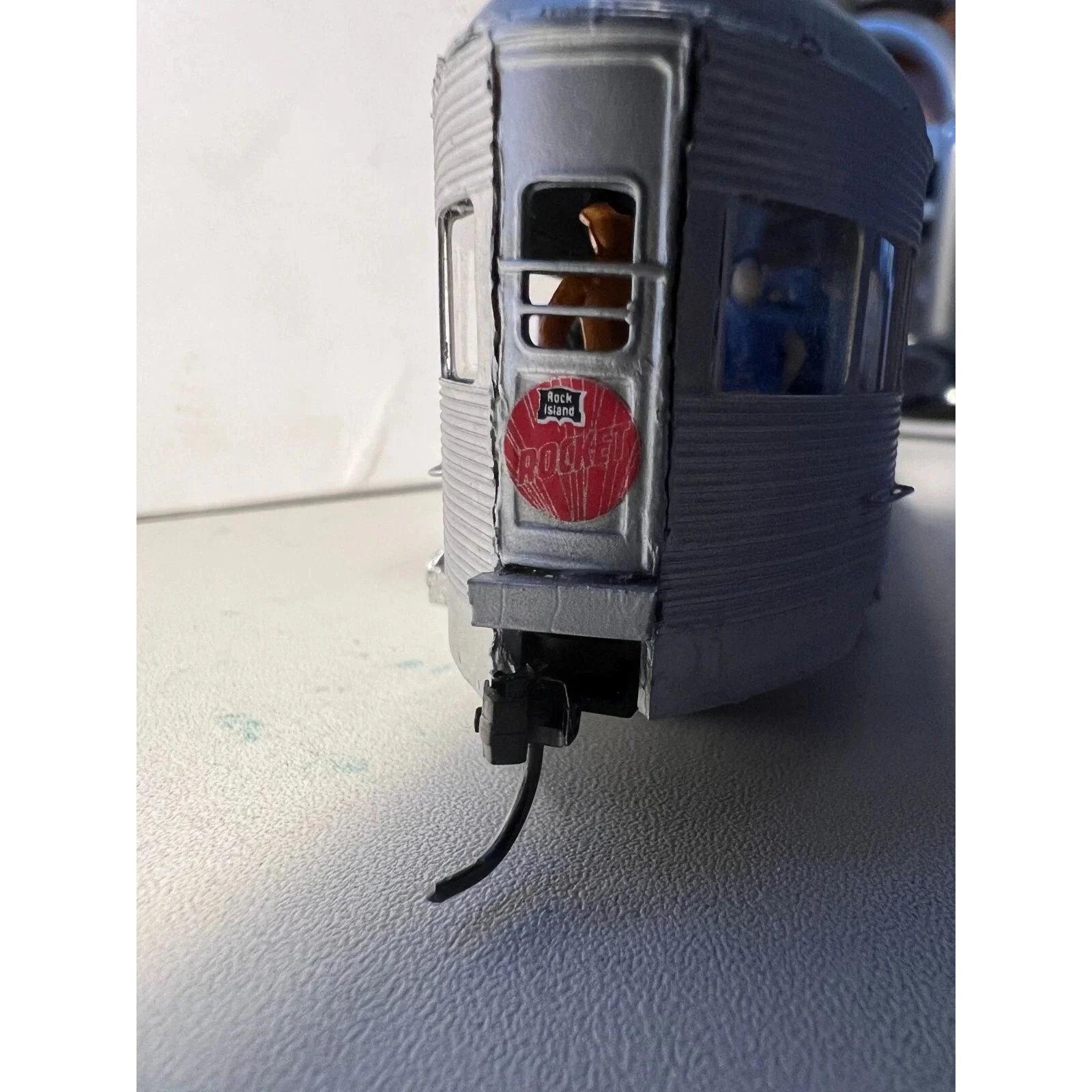 BRASS ROCK ISLAND OBSERVATION CAR L.M. ALLEN CUSTOM DETAILED — photo 7